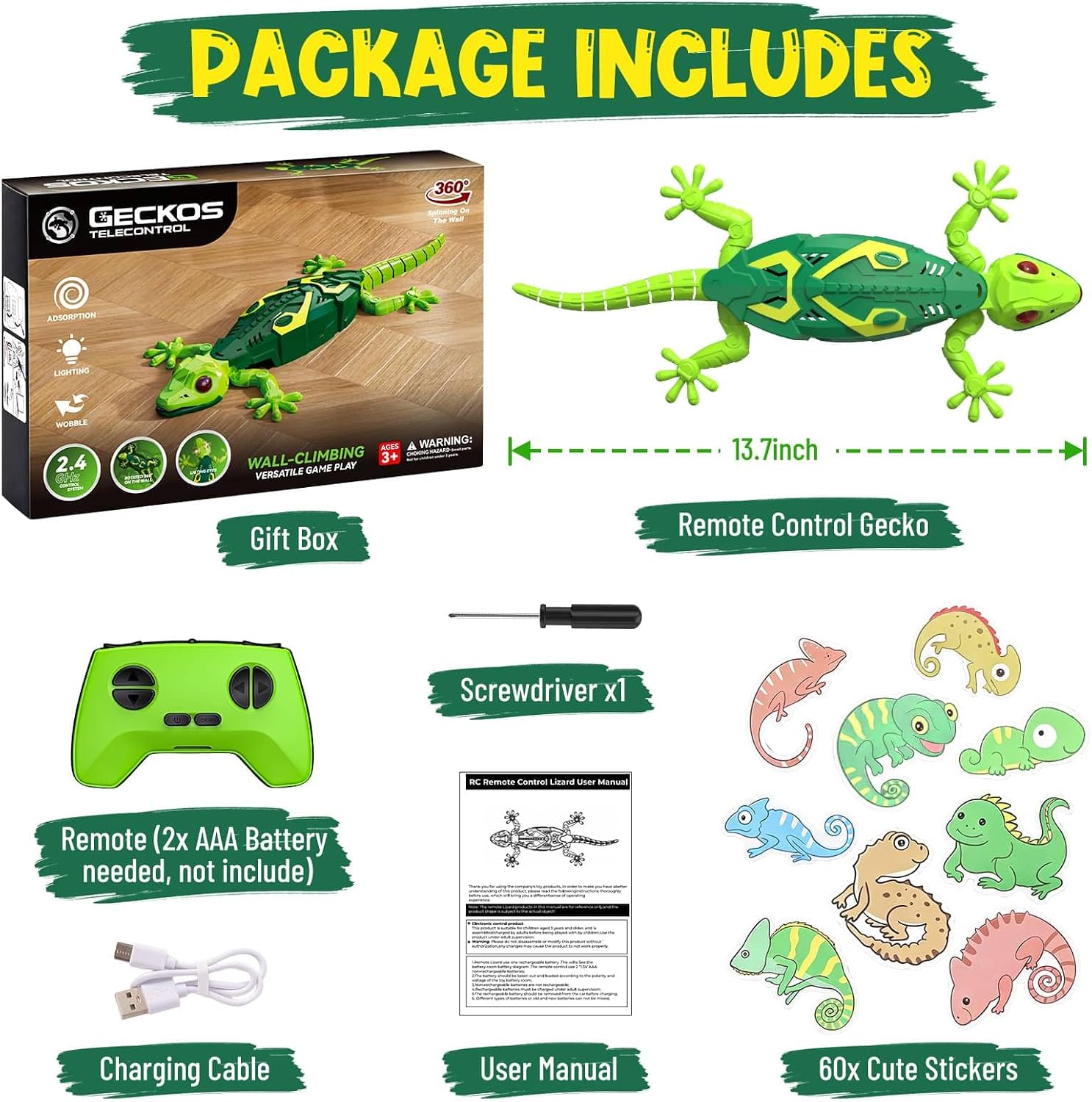 Thumbnail 6 de RC Wall-Climbing Gecko Toy