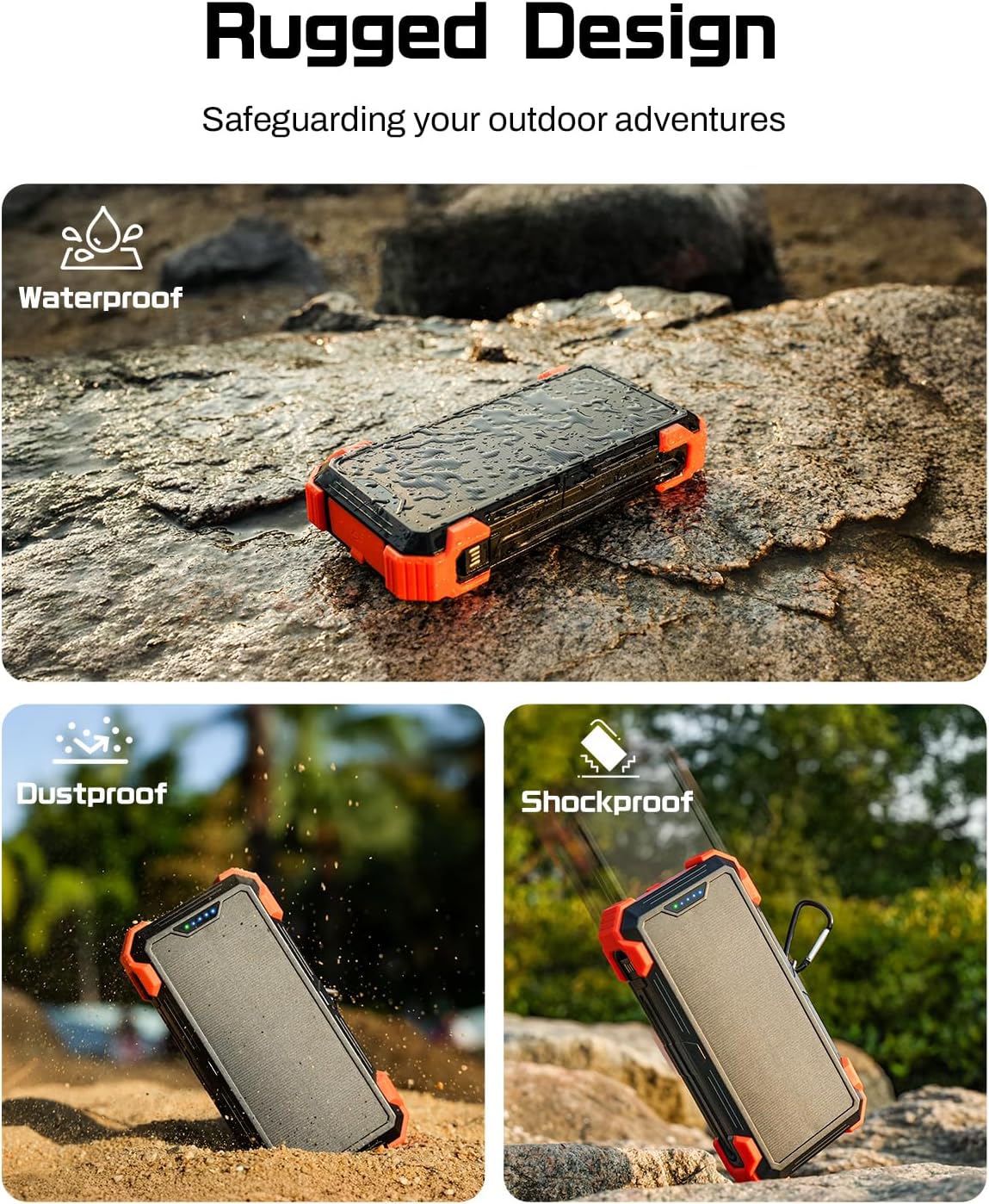 Detalle de GOODaaa Solar Power Bank 24000mAh