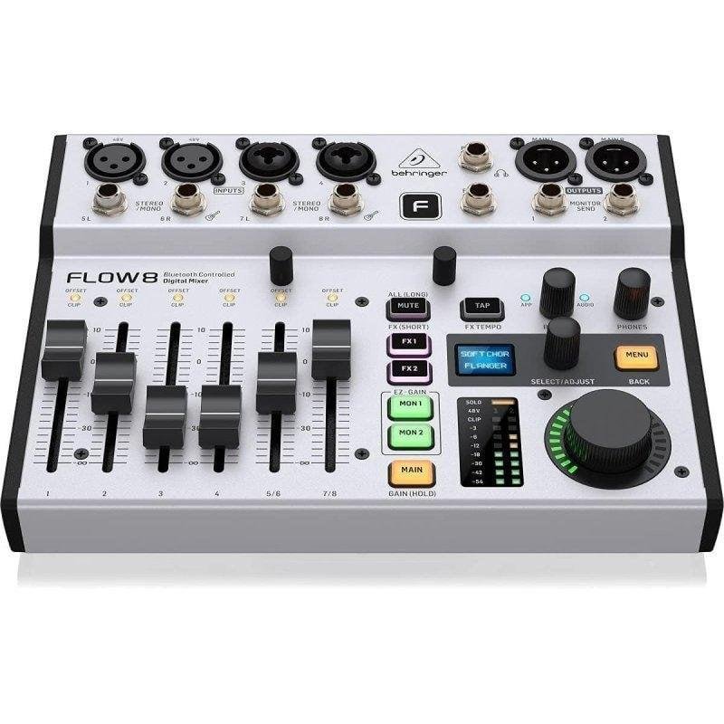 Detalle 2 de Behringer Flow 8: mesa de mezclas digital de 8 entradas con Bluetooth, USB y efectos