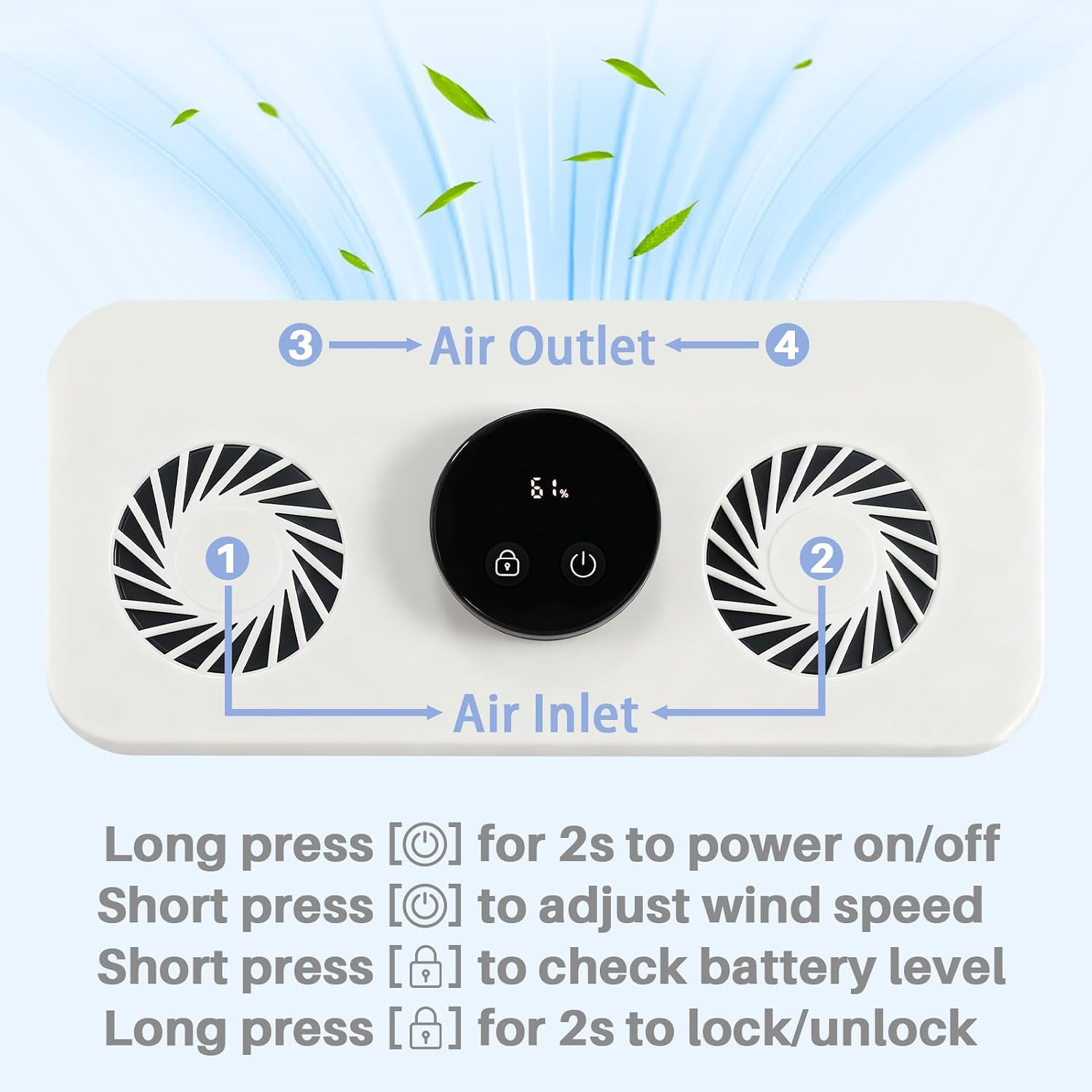 Detalle de Sendowtek Cooling Pad for Baby Pushchair with USB Rechargeable Fan