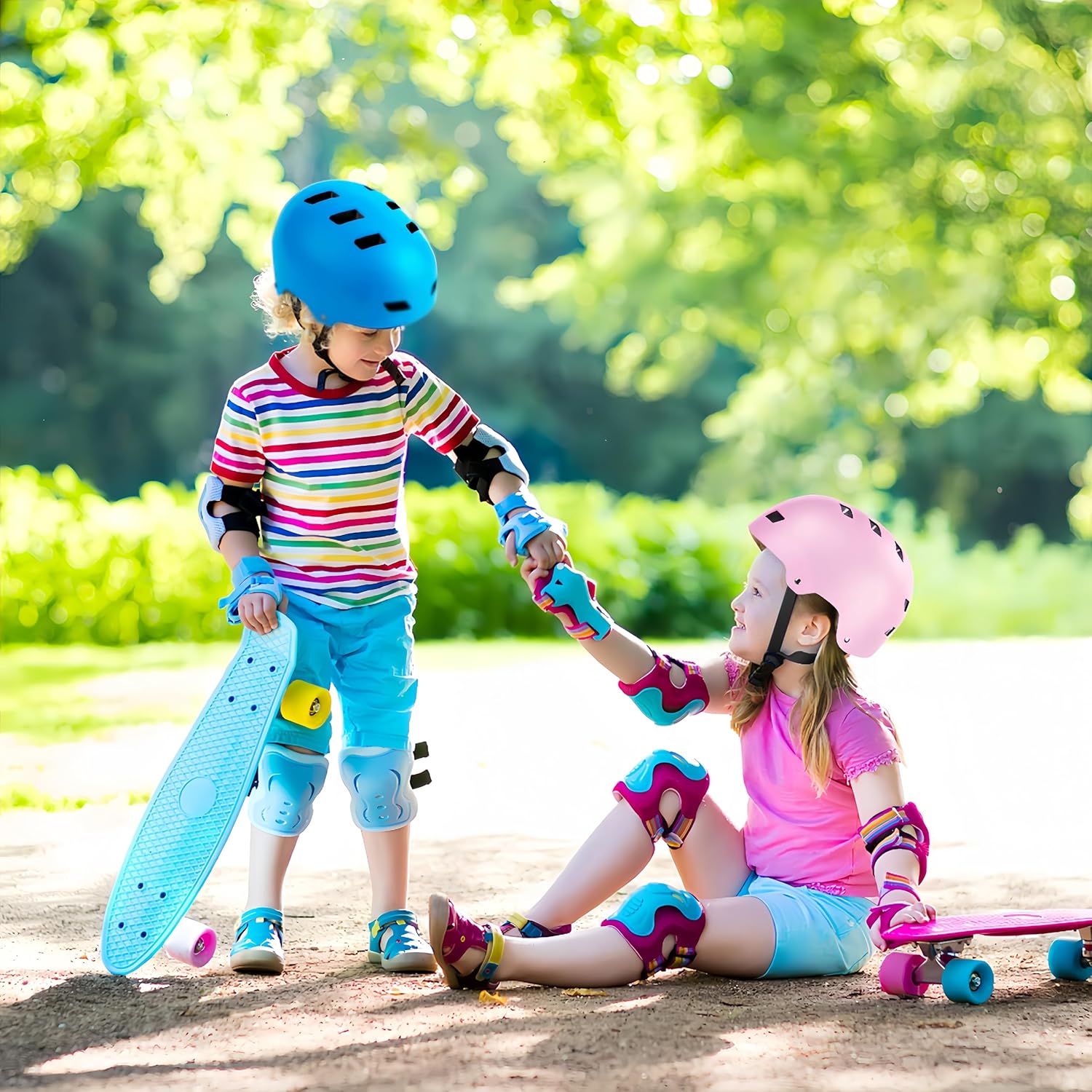 Thumbnail 6 de Kids Bike Helmet with Protective Gear Set for 3-14+ | Multi-Sport Safety Helmet + Knee, Elbow, and Wrist Guards