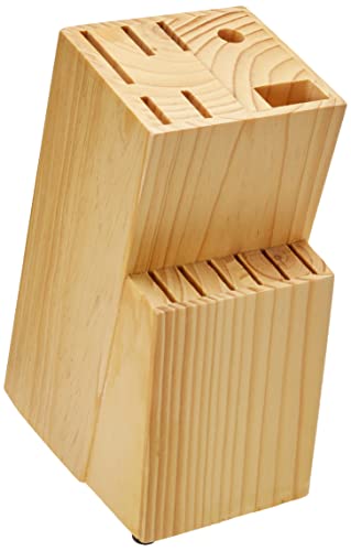 Detalle de Amazon Basics Juego de Cuchillos de Cocina y Soporte (14 Piezas) – Negro