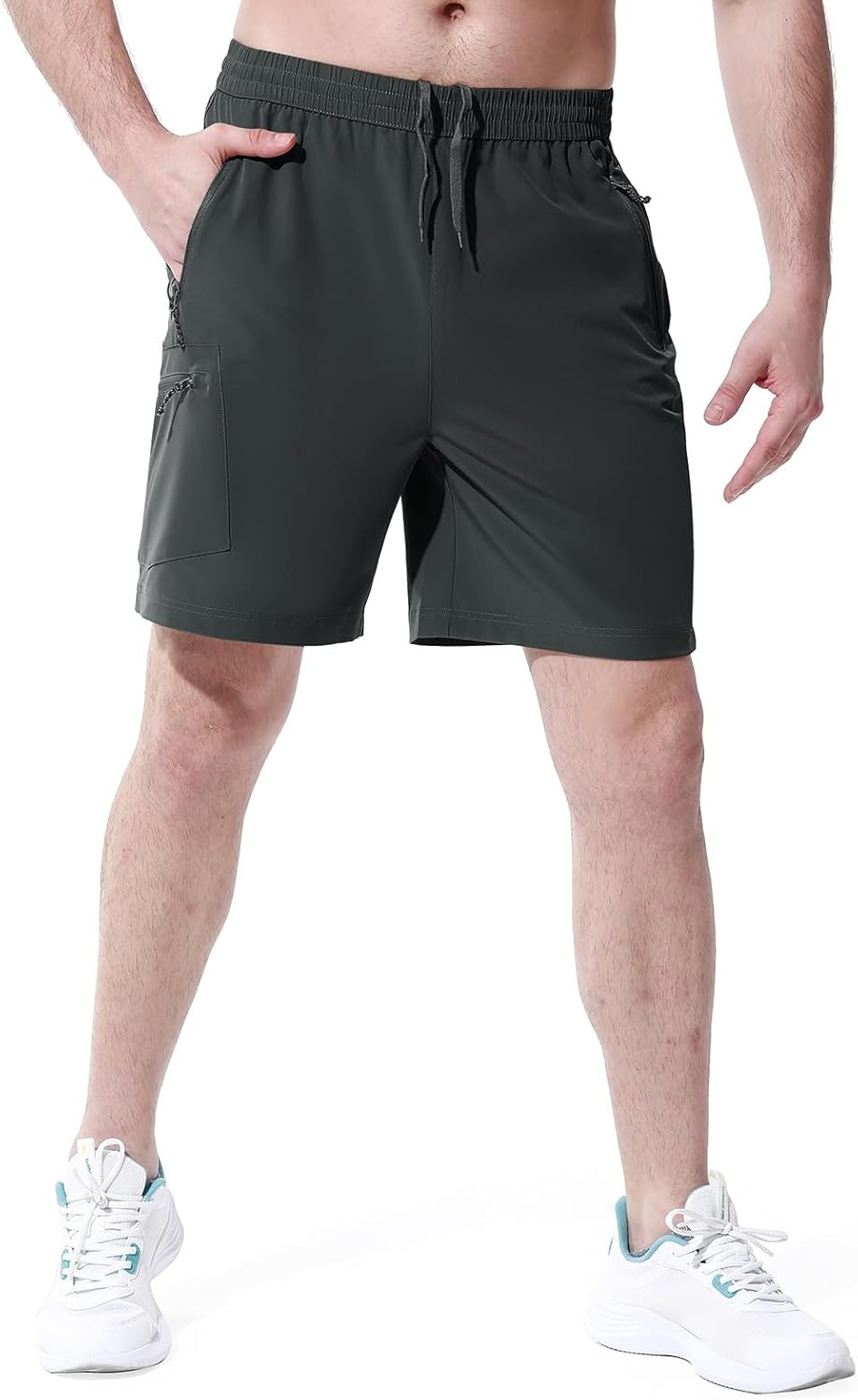 Thumbnail 1 de Rdruko Kurze Hosen Herren Sport Shorts Stretch – Wandern, Laufen und Outdoors mit 4 Reißverschlusstaschen