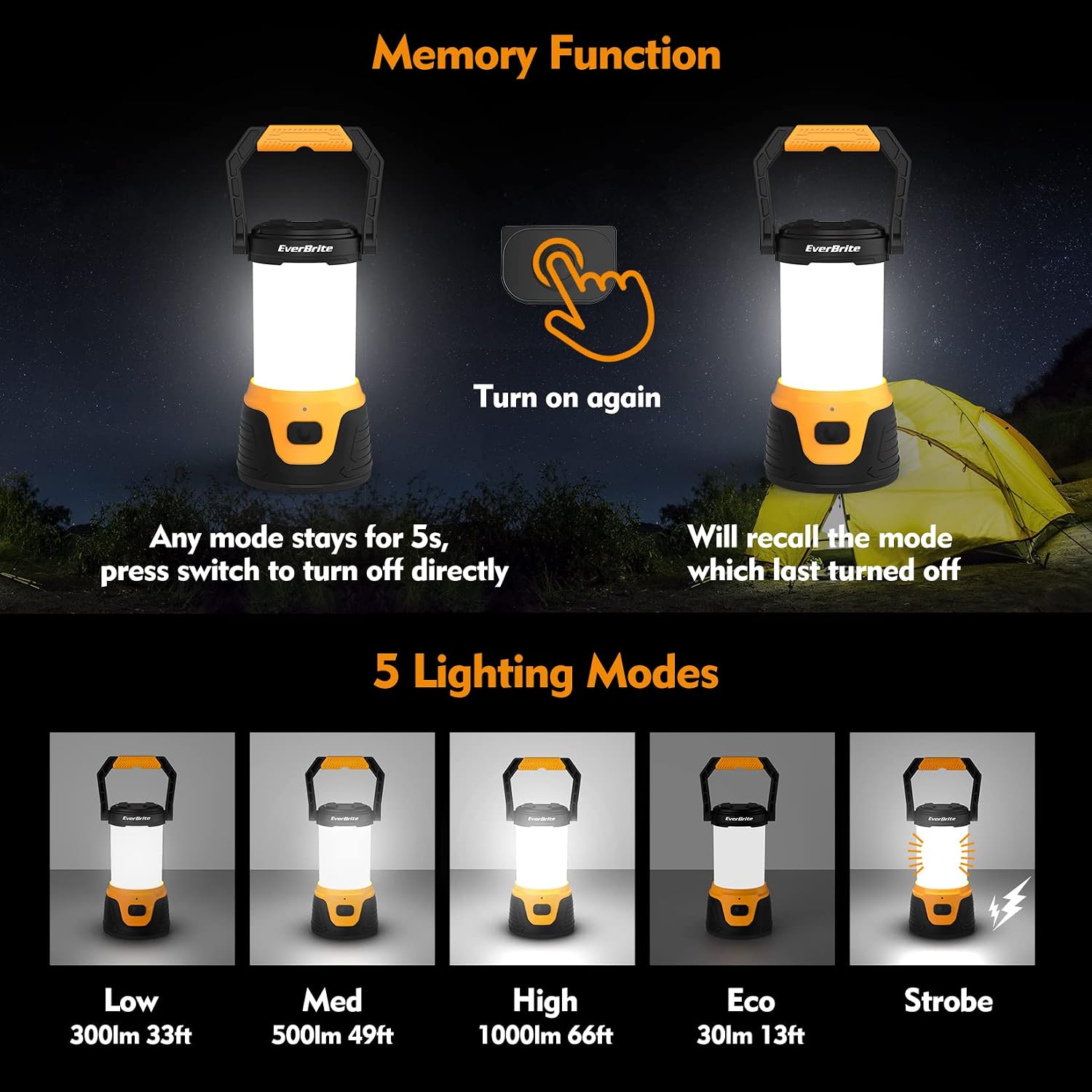 Detalle 2 de EverBrite Camping Lantern 1000 Lumen