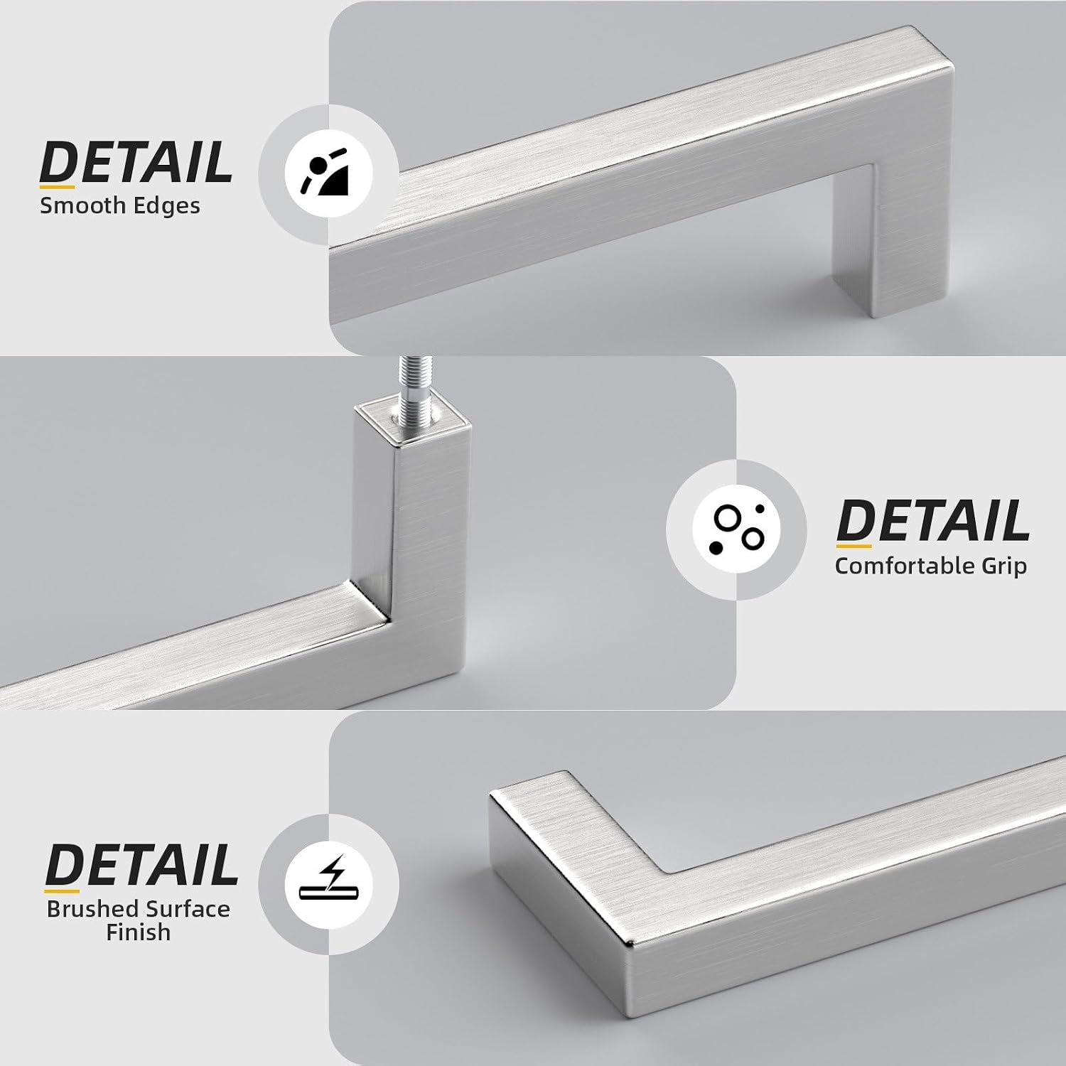 Detalle de Goldenwarm Cabinet Pulls, Brushed Nickel