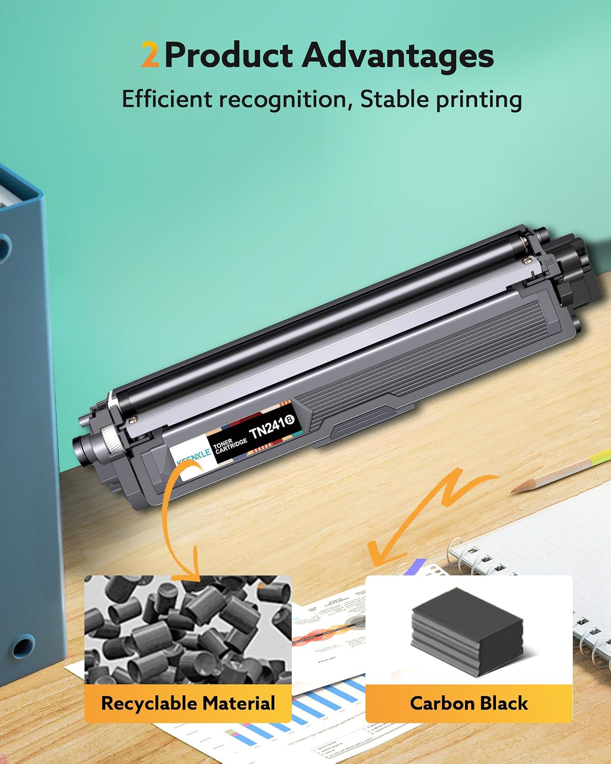 Detalle 2 de TN241BK TN242BK Schwarz Toner für Brother kompatibel