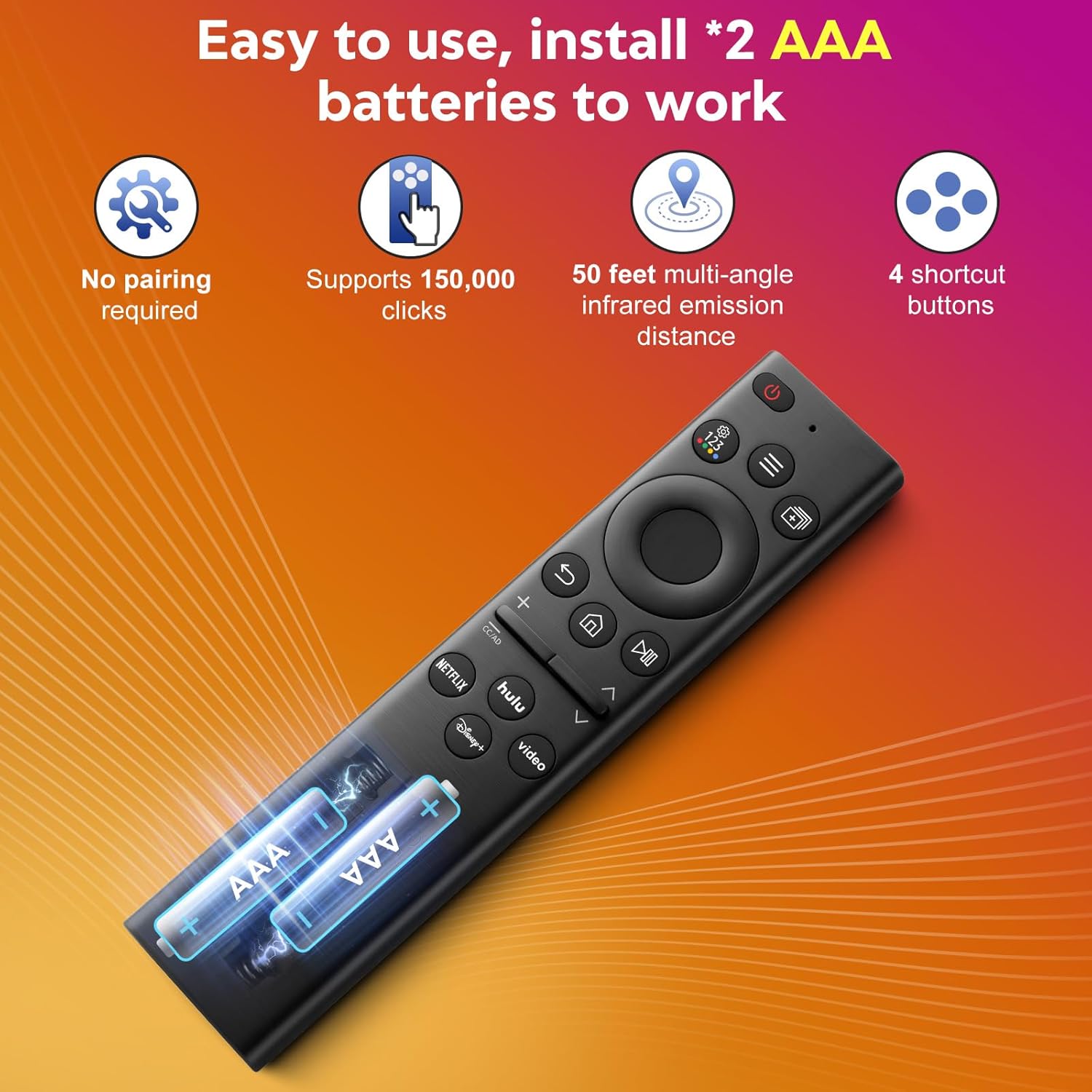Detalle 2 de Samsung Replacement Remote universal for Smart TV