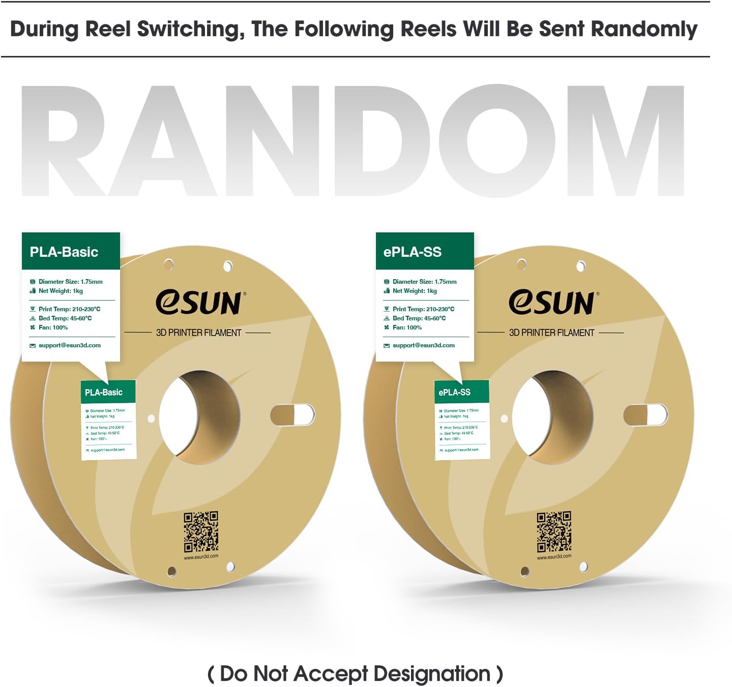 Thumbnail 5 de eSUN PLA Filament 1,75 mm 1 kg PLA-Filament Gelb 🎧