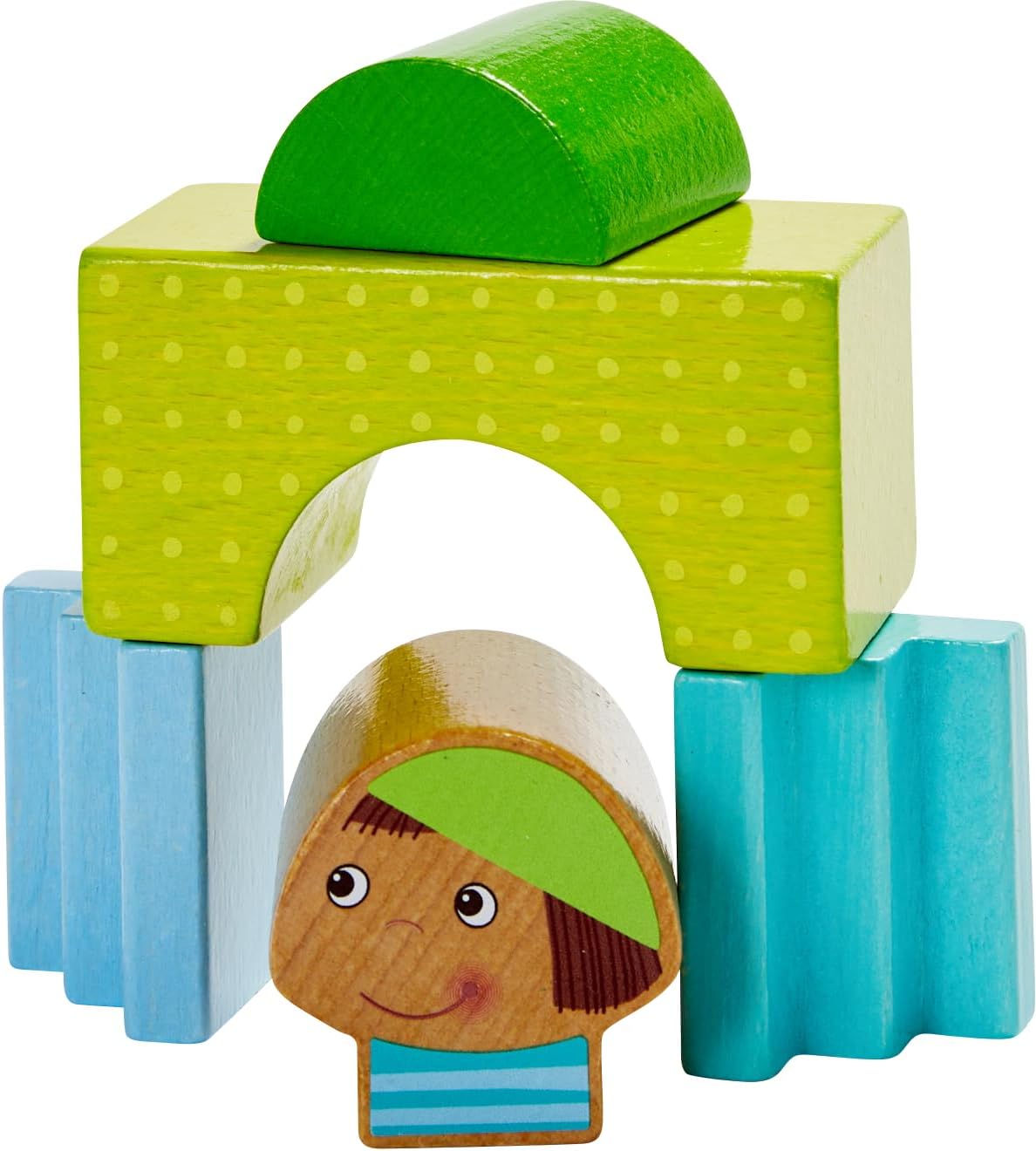Detalle 2 de HABA 2010900001 – drewniane klocki miejskie, 28 kolorowych elementów