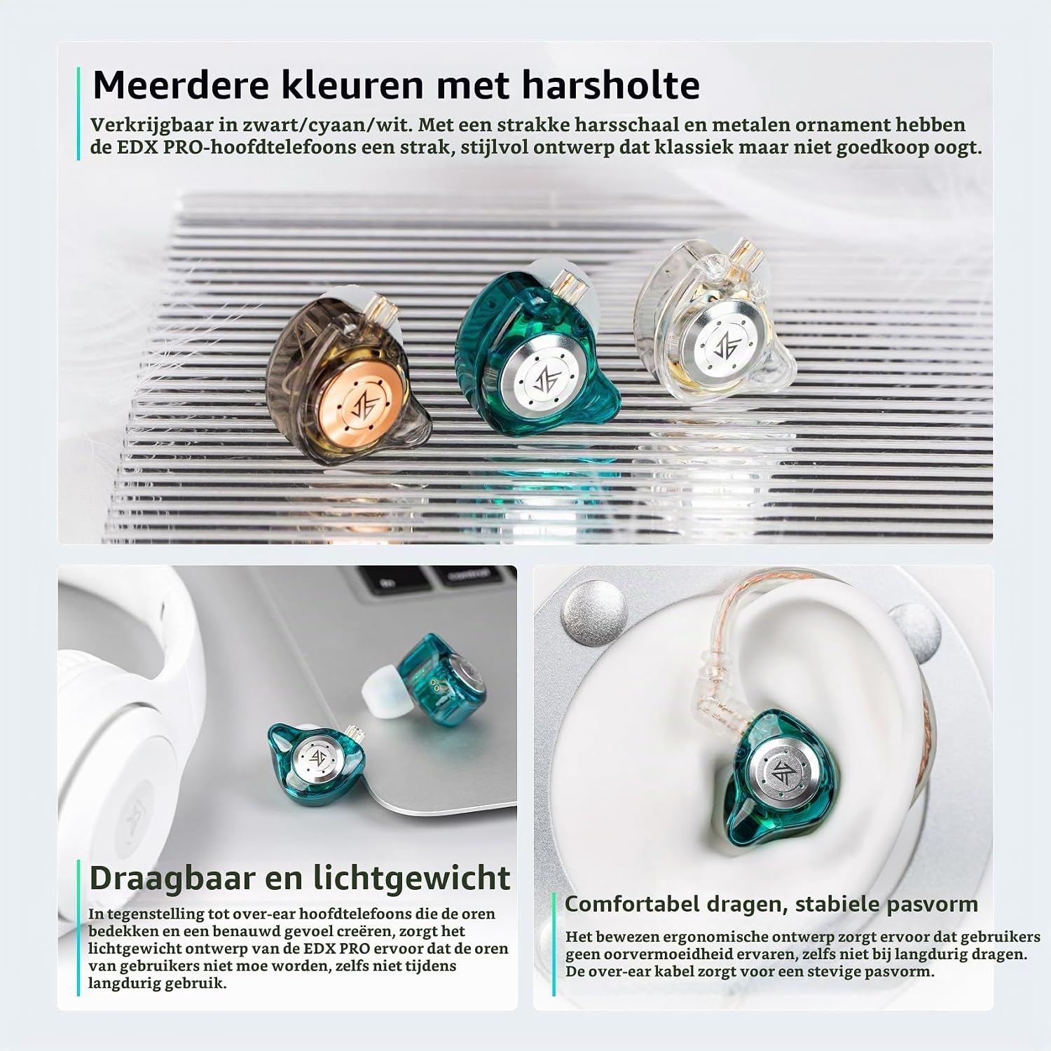 Thumbnail 5 de keephifi KZ EDX Pro 6710 in-earkoptelefoon met microfoon en dubbele drivers