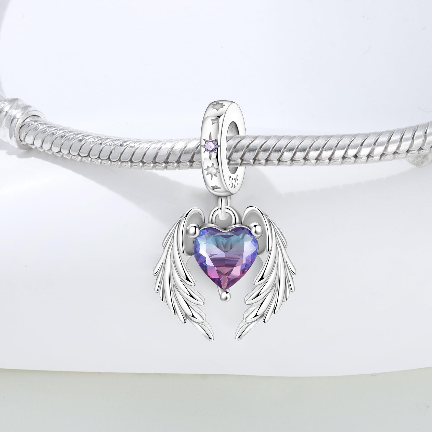Detalle de PANPOKI Family Herz Charm 925 Sterling Silber – Nurse, Mutter-Tochter, Schwester, Kleiner Junge, Kleines Mädchen für Charm Armbänder