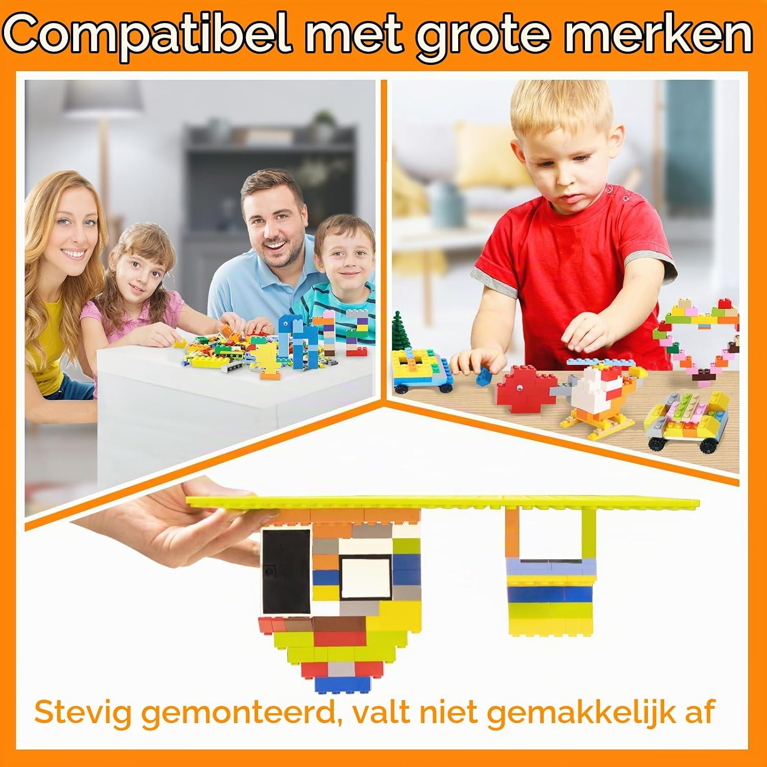 Detalle de Cabeeskii GJ-BB01 Classic bouwstenen, 1.330-delig met accessoires