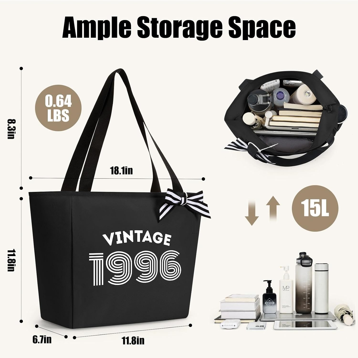 Detalle de Vavabox Vintage Tragetasche, 46 cm Shopper