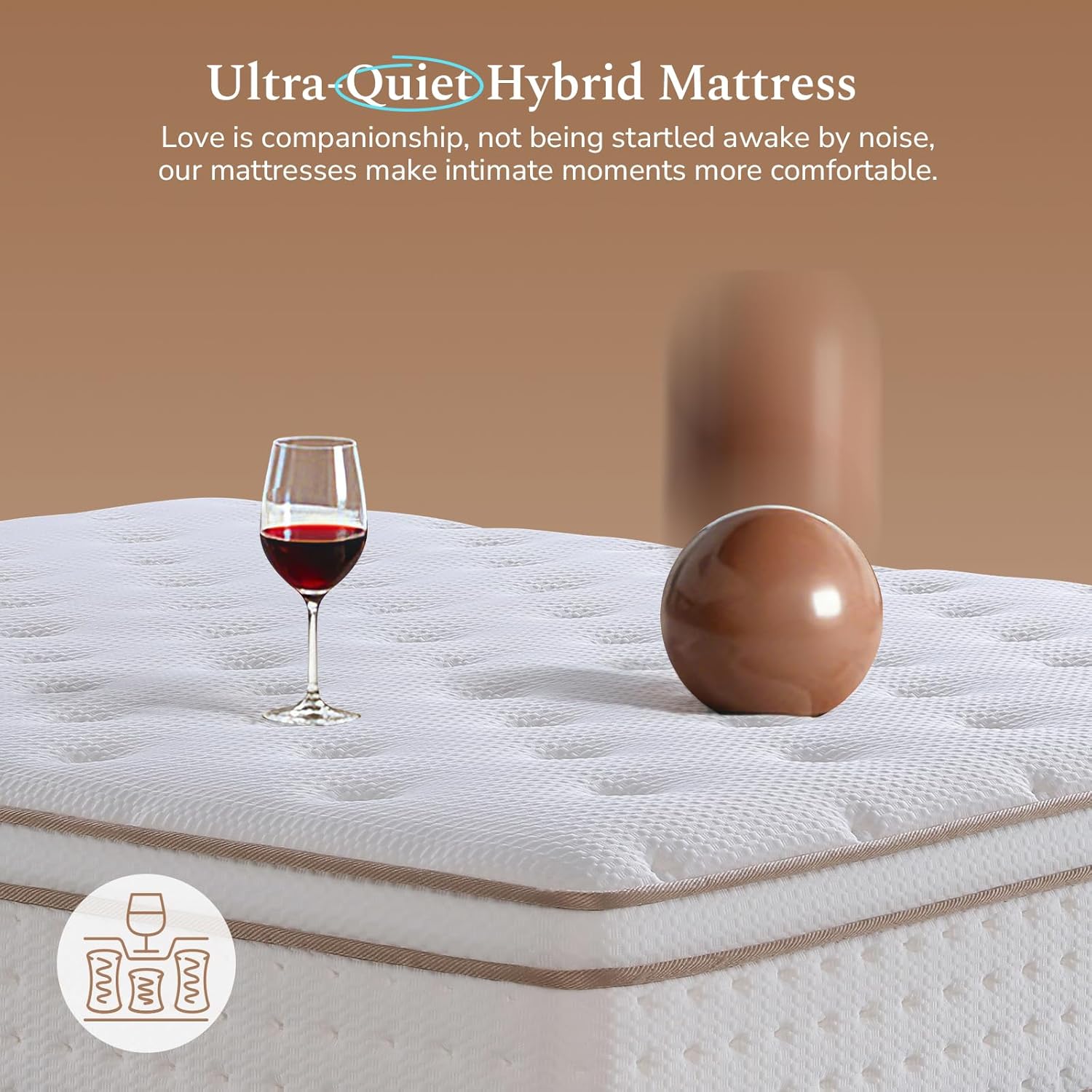 Detalle de Slily 12 Inch 4ft6 Double Mattress – Hybrid Memory Foam Pocket Sprung, 7-Zone Orthopaedic, Medium-Firm