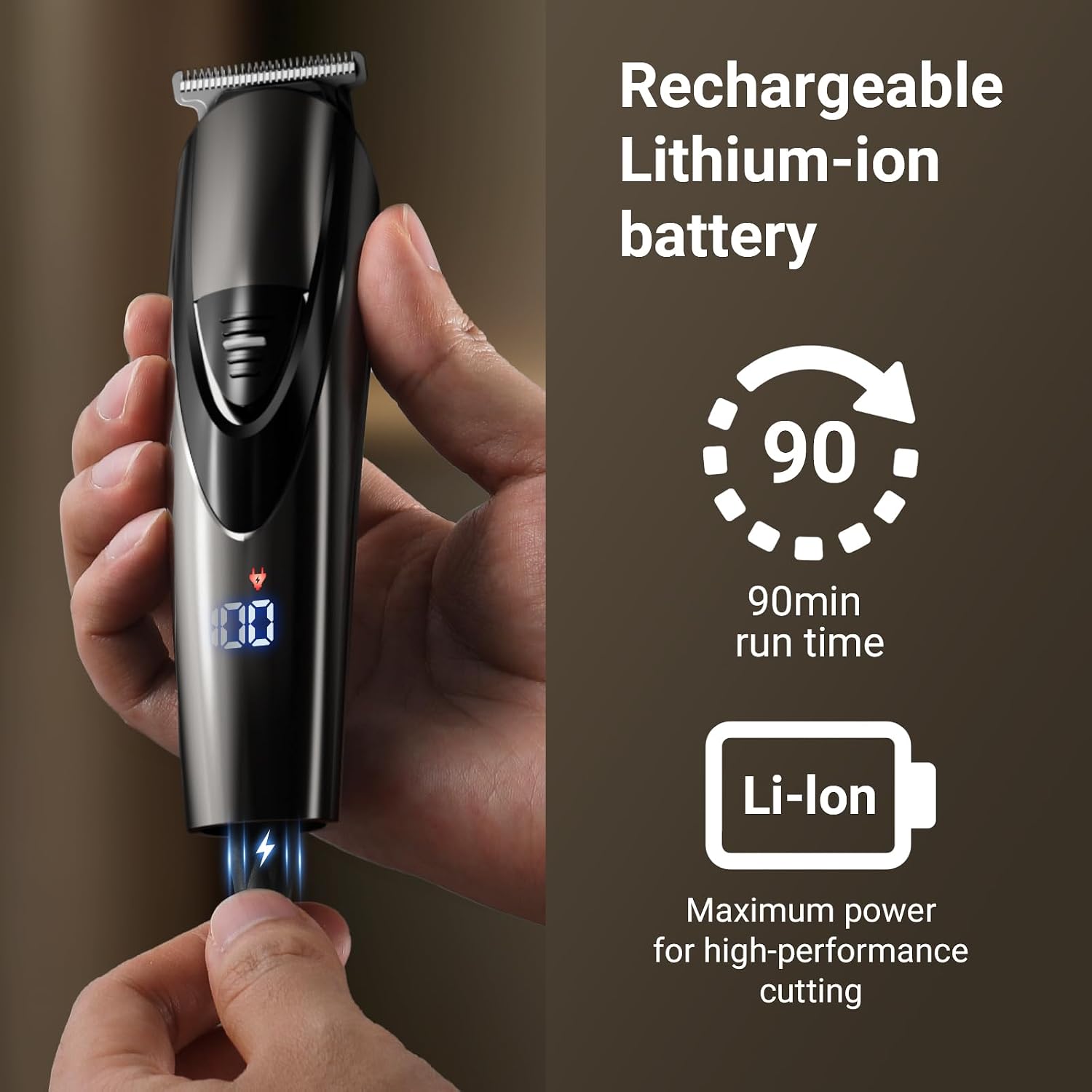 Detalle 2 de SHPAVVER ETHUP GK-1800 12-in-1 Beard Trimmer, Waterproof with 6 Heads