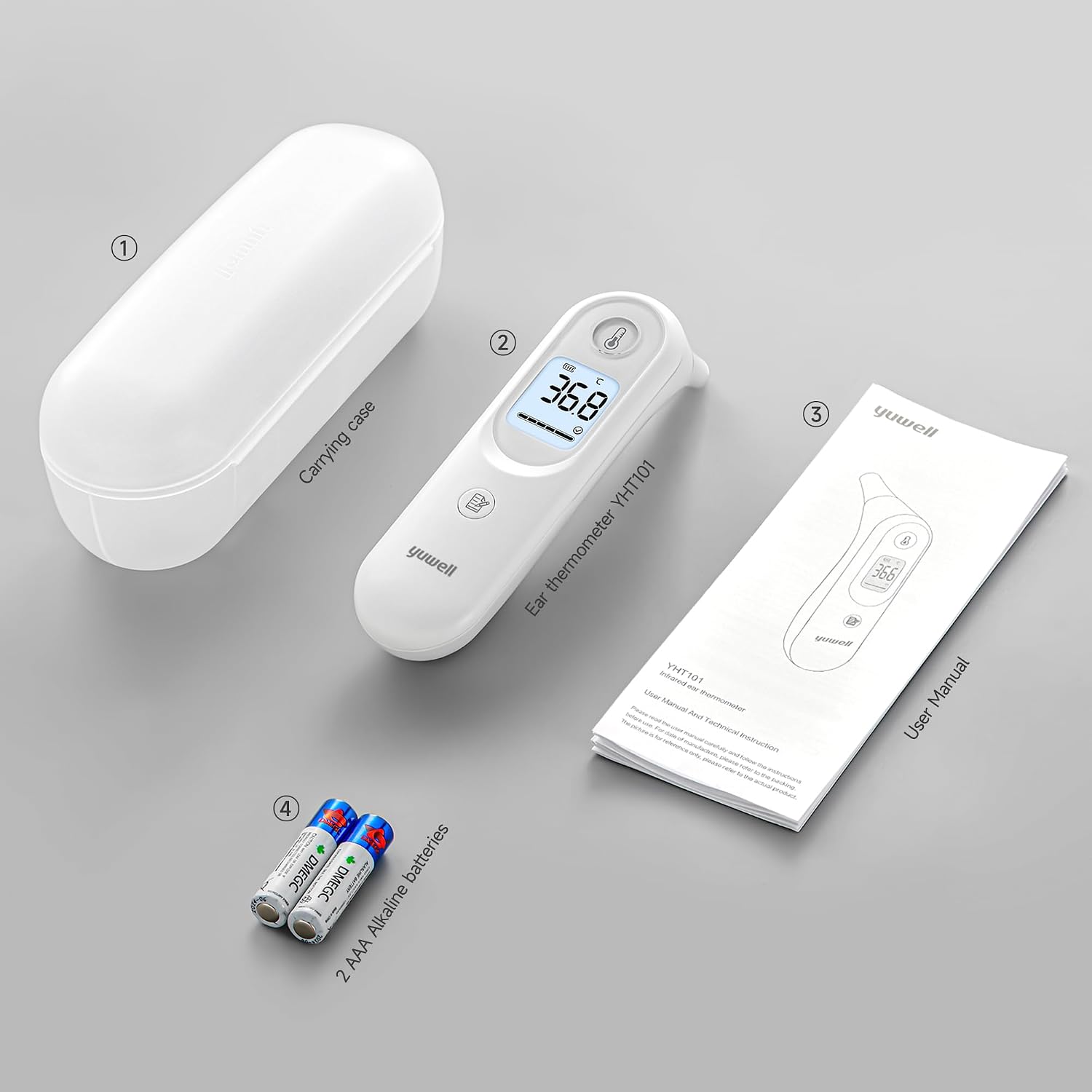 Thumbnail 5 de yuwell YHT101 ear thermometer 7‑reading memory
