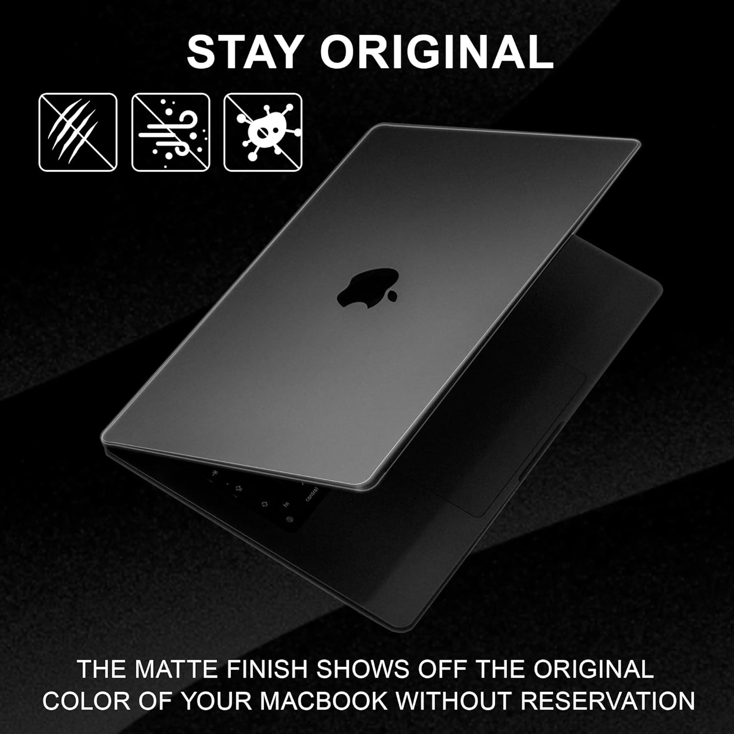 Thumbnail 3 de GPXIIZ Hülle kompatibel mit MacBook Air 13,6 Zoll 2022–2026 – ultradünne Hartschale im matten Space Grau