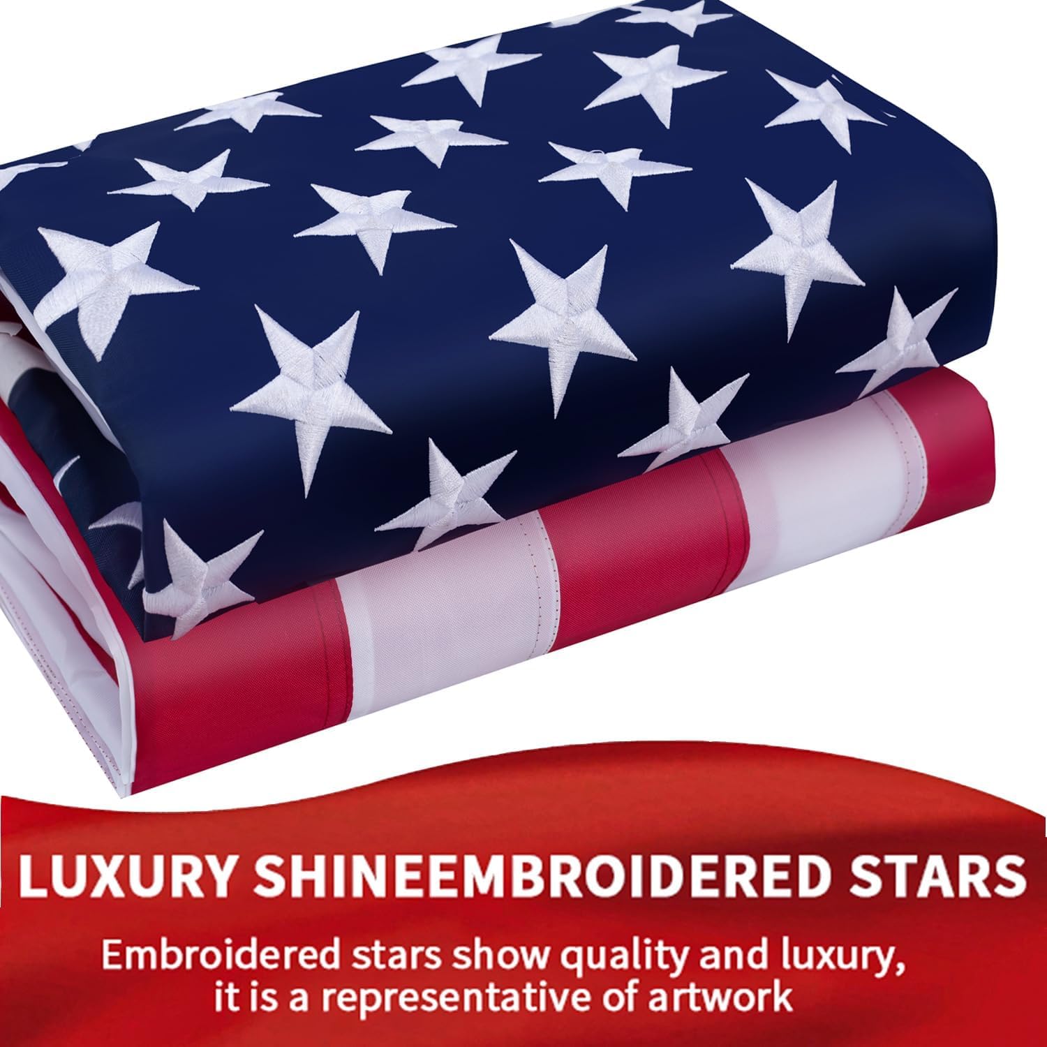 Thumbnail 1 de LYNSHION AF-01 American Flag, 3 x 5 ft Polyester with Embroidered Stars