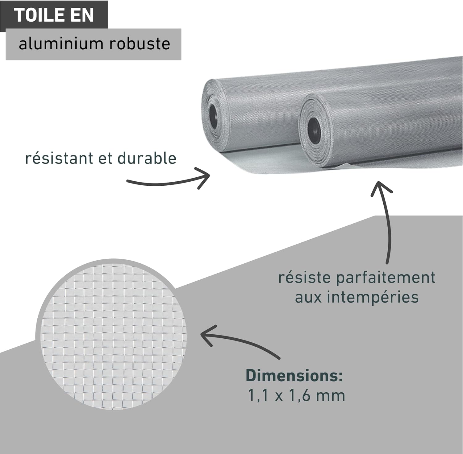 Detalle 2 de Windhager moustiquaire aluminium 120x250 cm