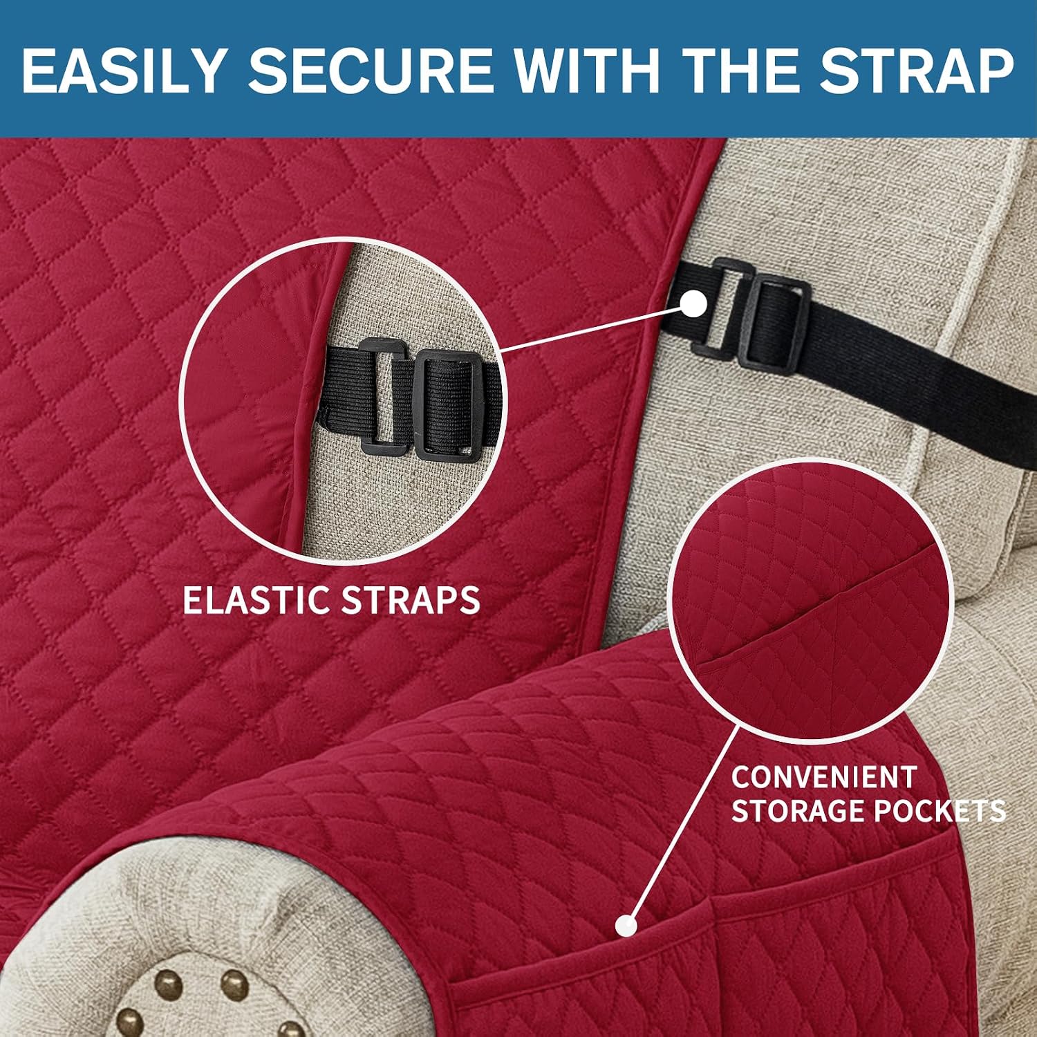 Detalle 2 de Ystyle Funda Cubre Sofa 4 Plazas impermeable 🛋