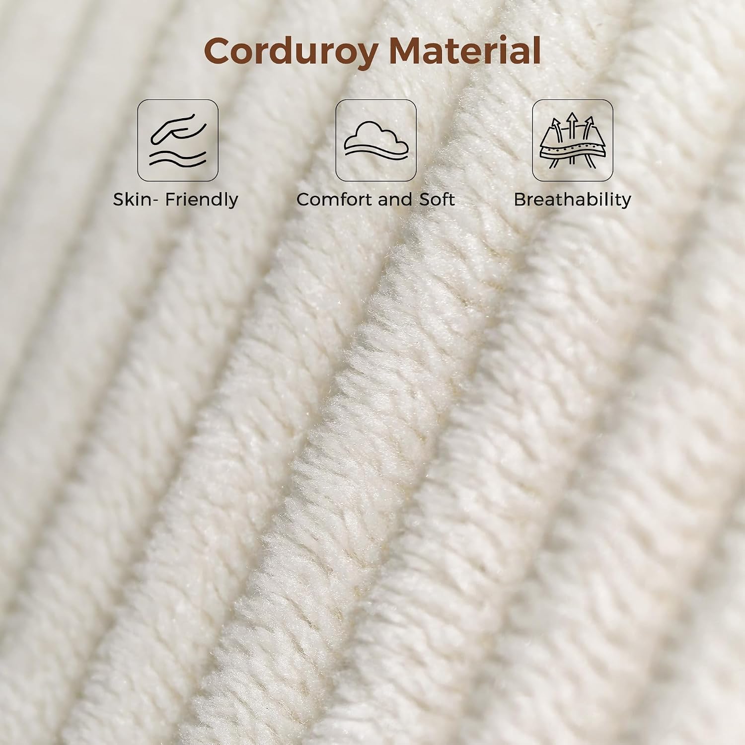 Detalle 2 de Full LED Bed Frame with Corduroy Upholstery