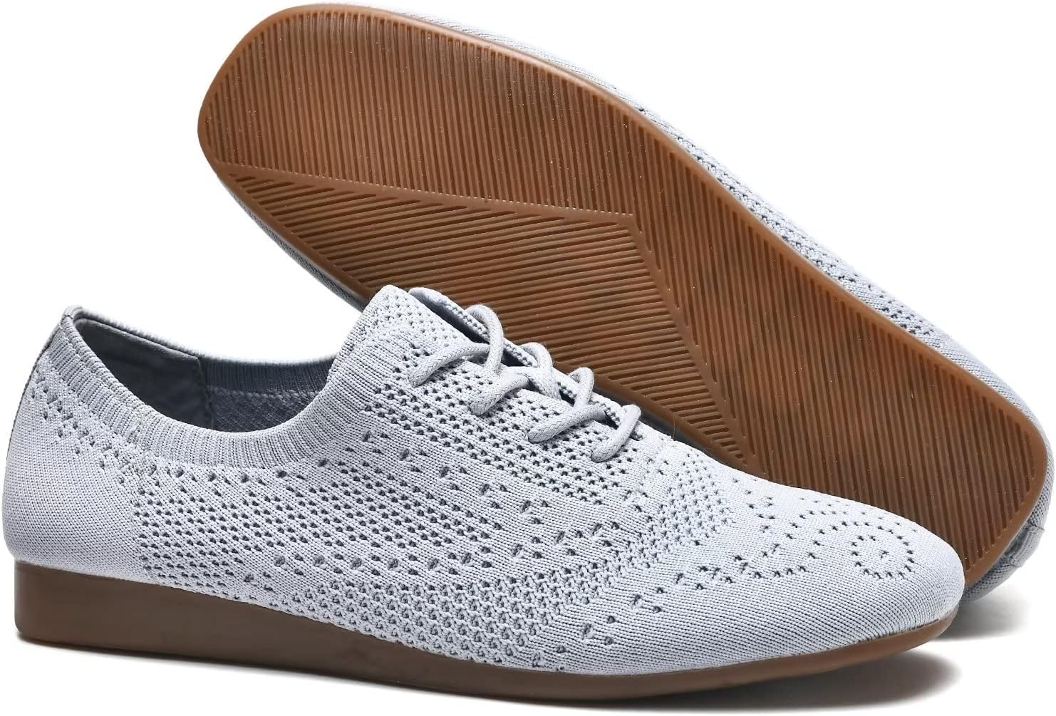 Thumbnail 5 de TIOSEBON Women's Oxford Flats Vintage Brogues – Classic Slip-On Formal Shoes with Lace-Up Flex