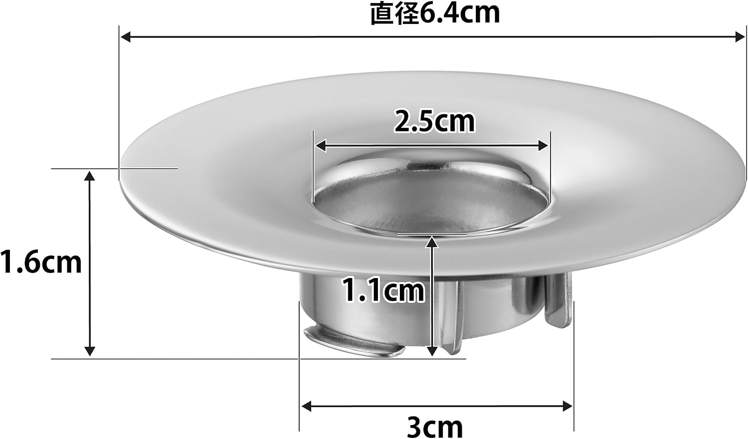 Thumbnail 6 de 山崎実業 tower 1681 洗面排水口ネットホルダー ステンレス製 シルバー