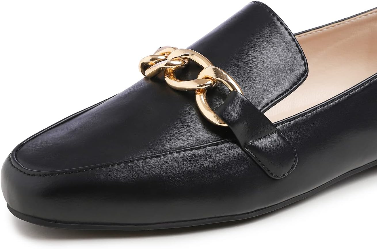 Detalle de Feversole Women's Fashion Dress Comfort Low Heel Office Penny Loafer Flats