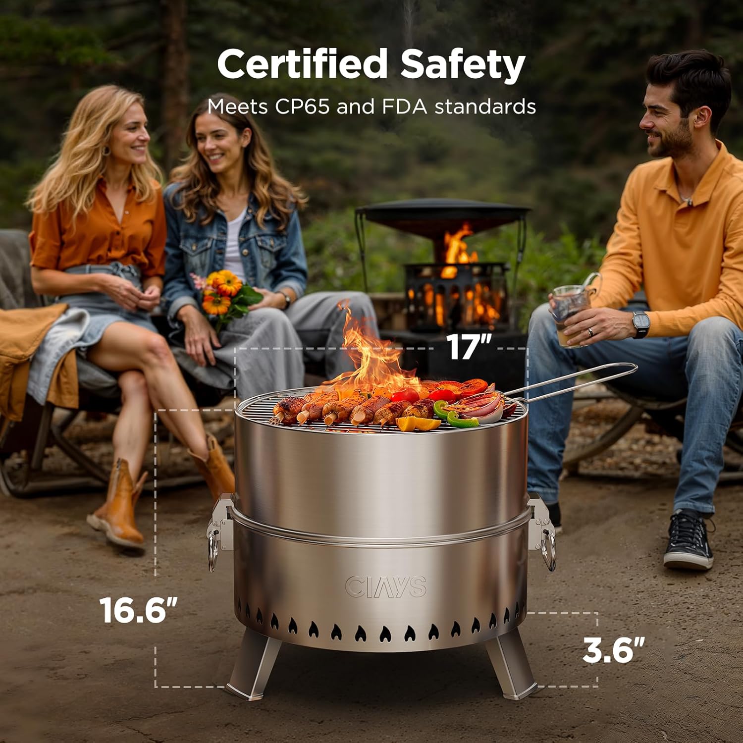 Thumbnail 3 de Ciays 17-Inch Smokeless Firepit 🪔