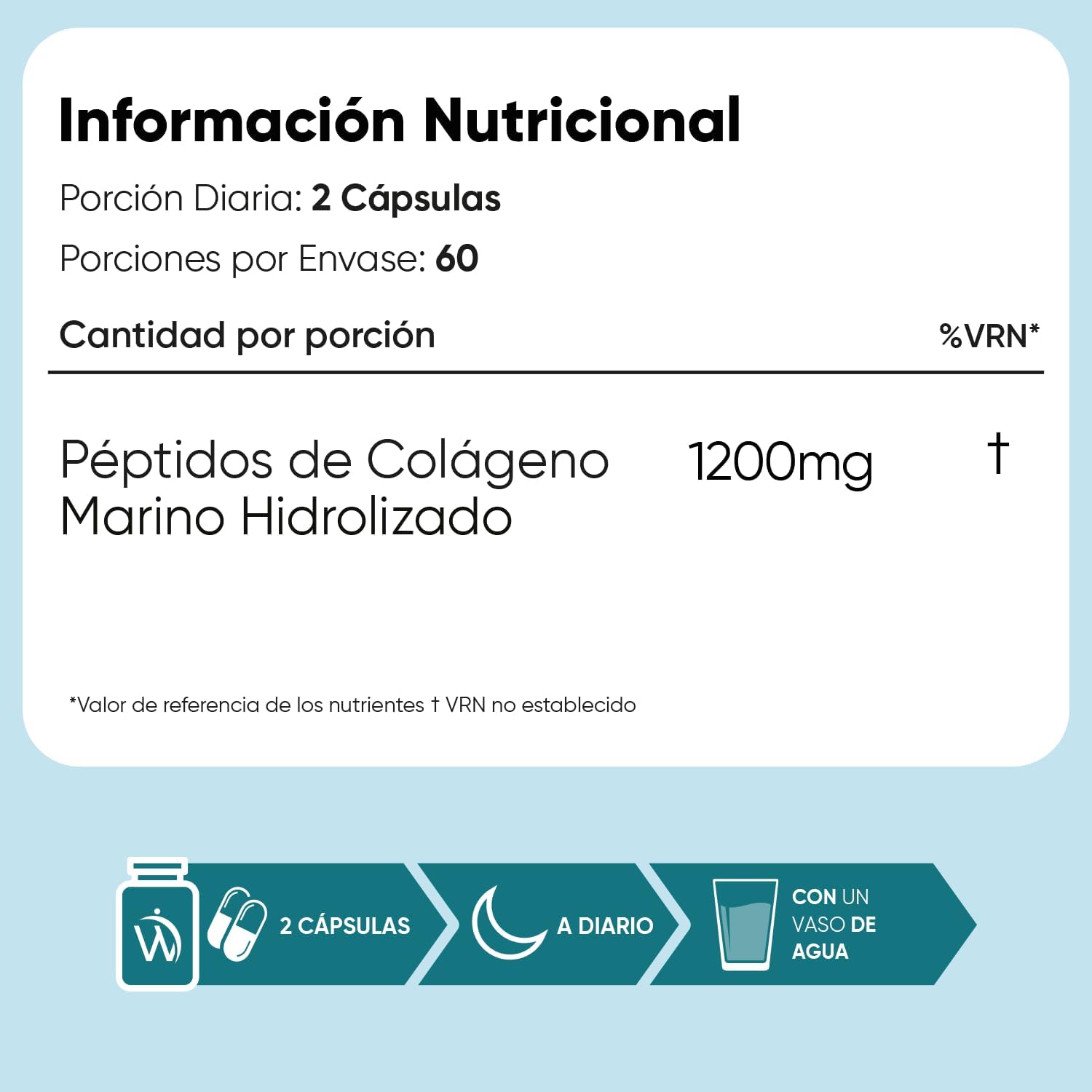 Thumbnail 3 de Colágeno Marino Hidrolizado 1200 mg 🌊 120 Cápsulas

