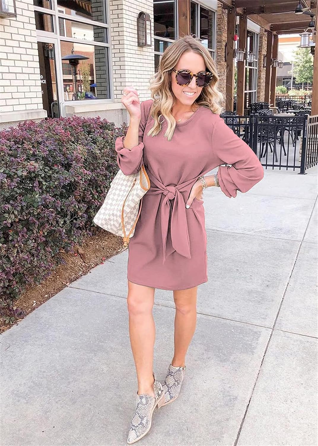 Thumbnail 4 de PRETTYGARDEN Lantern Sleeve Dress S-XL