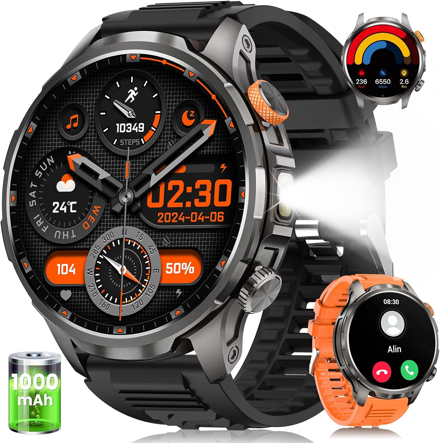 Detalle de Military Smart Watch 100 Days Battery Rugged Fitness Tracker