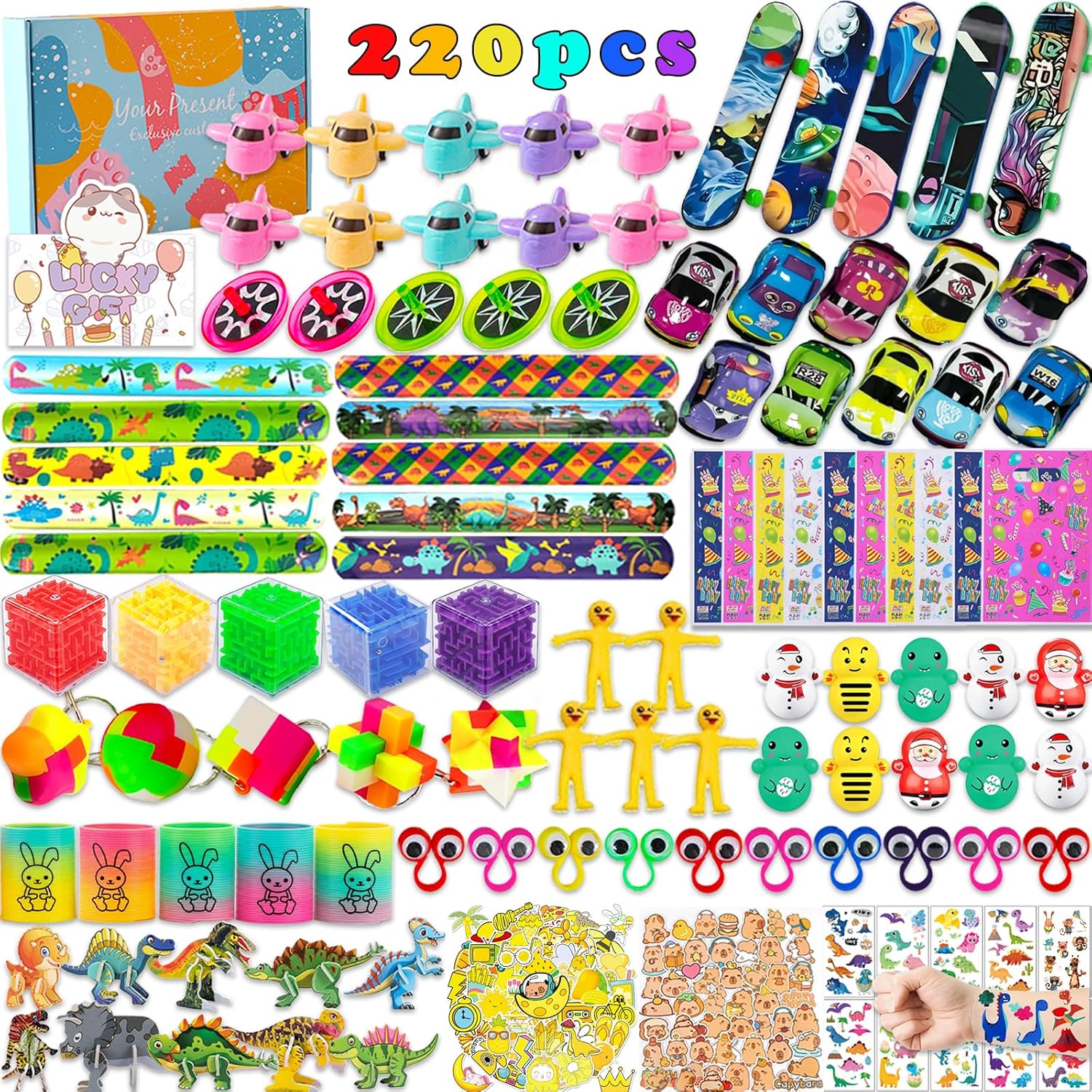 Party Bag Fillers 220Pcs Prize Box