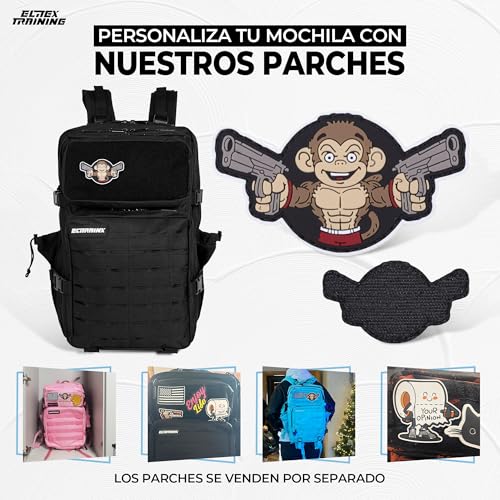 Thumbnail 8 de Mochila Táctica 45L ELITRAINX – Cabina avión, Oxford 1000D impermeable, bolsillo para zapatillas y ordenador, Amarillo Donuts