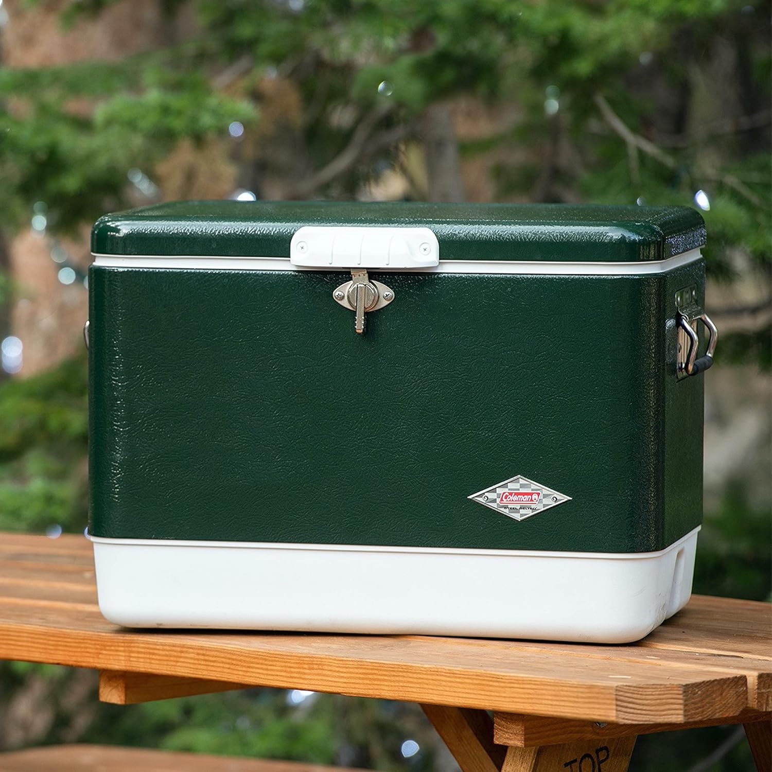 Thumbnail 6 de Coleman Vintage 54qt Steel Belted Cooler with Drain & Have-A-Seat Lid (85-Can Capacity)