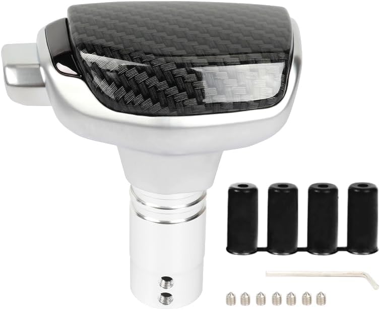 Thumbnail 6 de Muge Racing Gear Shift Knob with PU Leather and Metal Construction (Black) for Most Cars