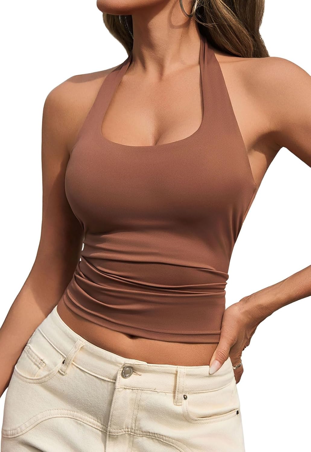 Thumbnail 6 de MAOECO Women's Sexy Halter Neck Backless Tank Top – Versatile Summer Halter for 2026
