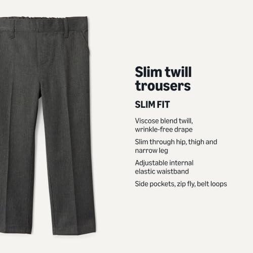 Thumbnail 2 de Amazon Essentials Boys' School Uniform Trousers (2-Pack) – Grey, Slim Fit, 8-9 Years