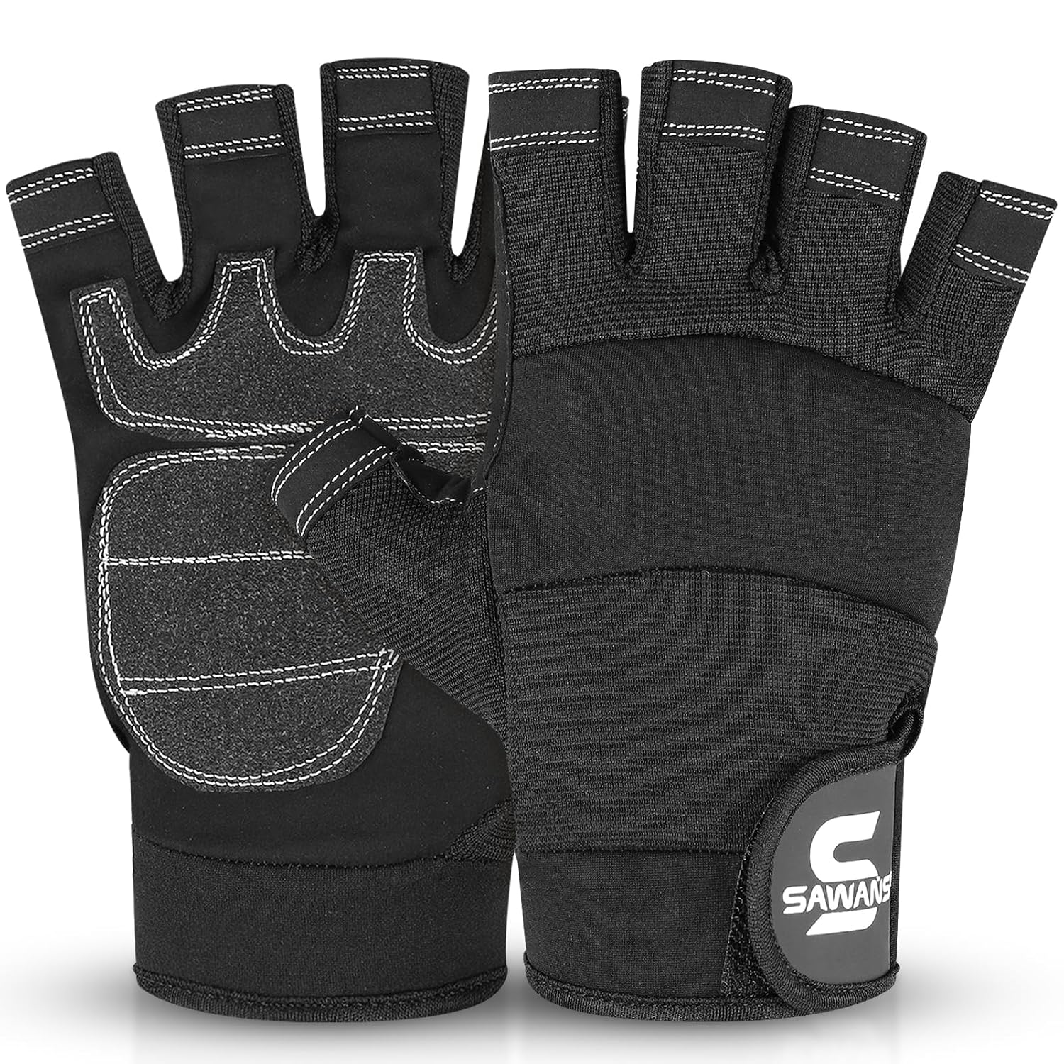 Thumbnail 1 de SAWANS Guantes de trabajo sin dedos XL