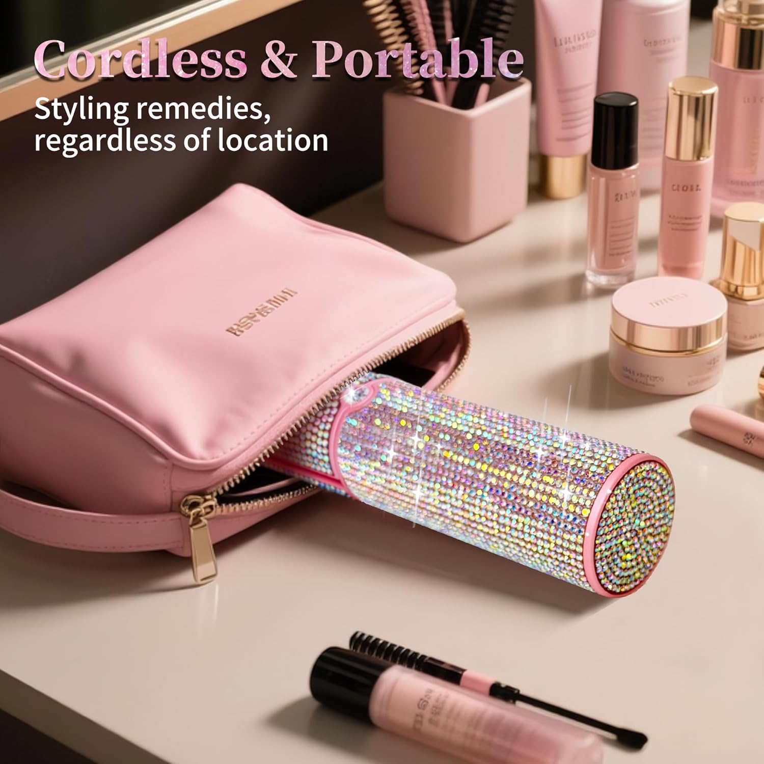 Thumbnail 6 de Cordless Hair Straightener 2-in-1: Travel-Friendly Flat Iron with 5000mAh Battery