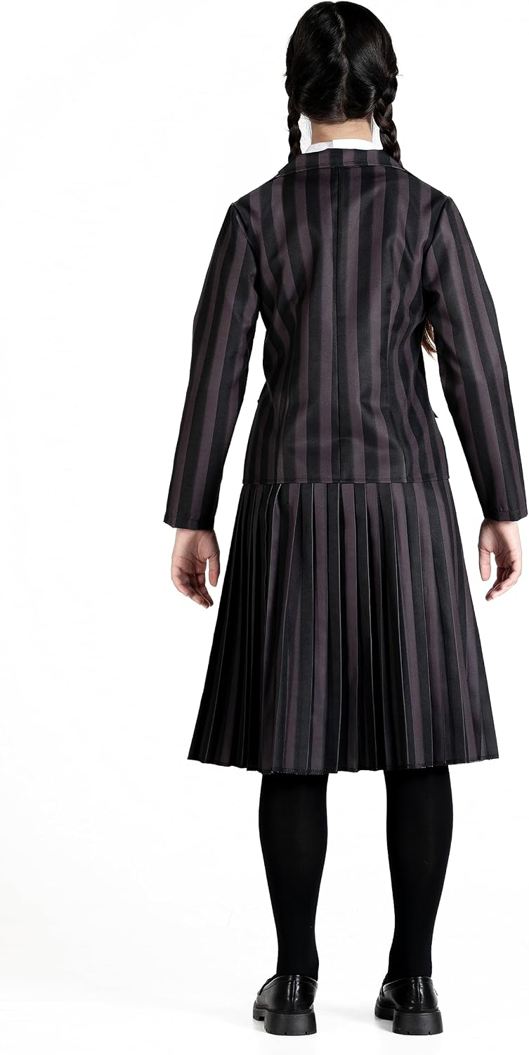 Detalle 2 de Ciao Wednesday Addams – kostium szkolny Nevermore, rozmiar S, marynarka i spódnica