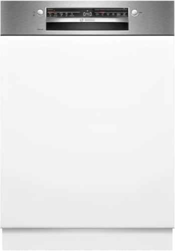 Detalle de Bosch SMI2HTS02E: Lave-vaisselle encastrable 60 cm sans façade, noir sur bandeau acier brossé