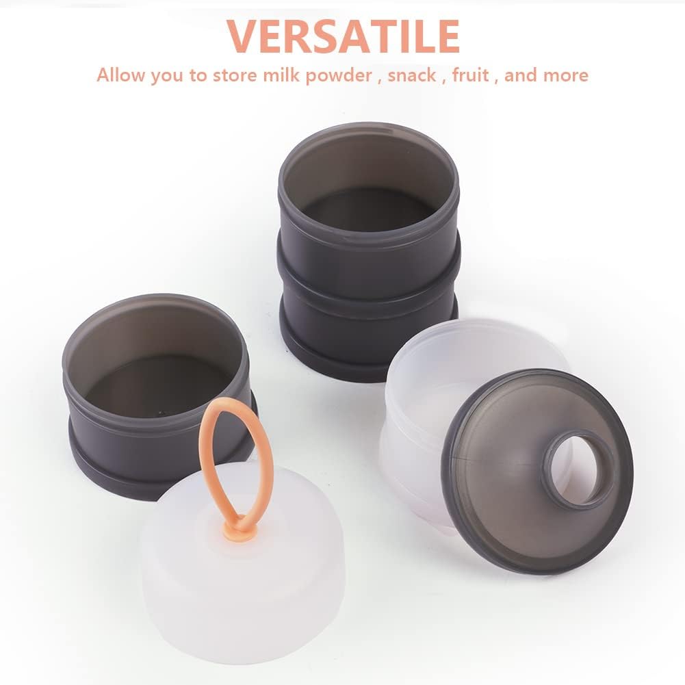 Thumbnail 2 de Vicloon Dosatore per Latte in Polvere a 4 Scomparti: pratico dispenser per viaggio e snack, grigio/rosa