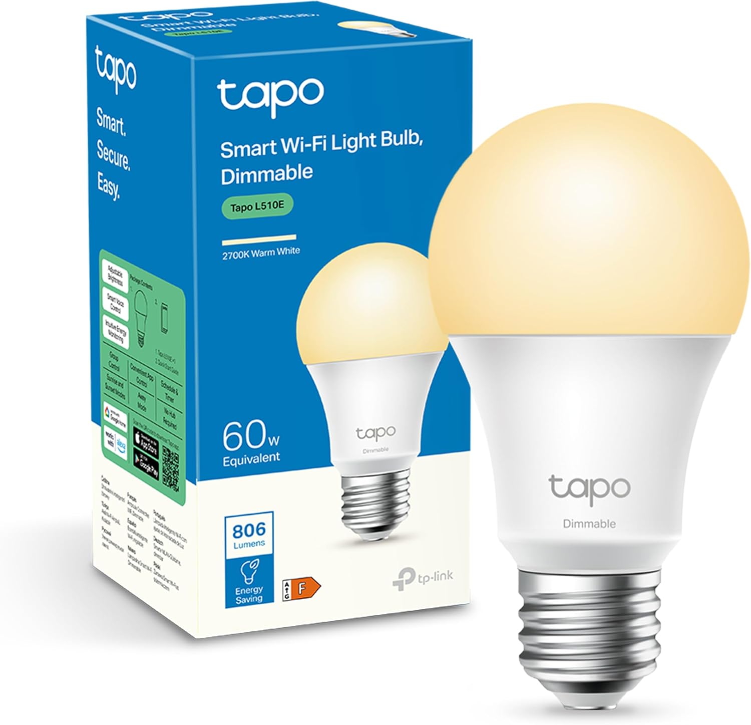 Detalle de Tapo TP-Link L520E Bombilla LED inteligente 8,7 W