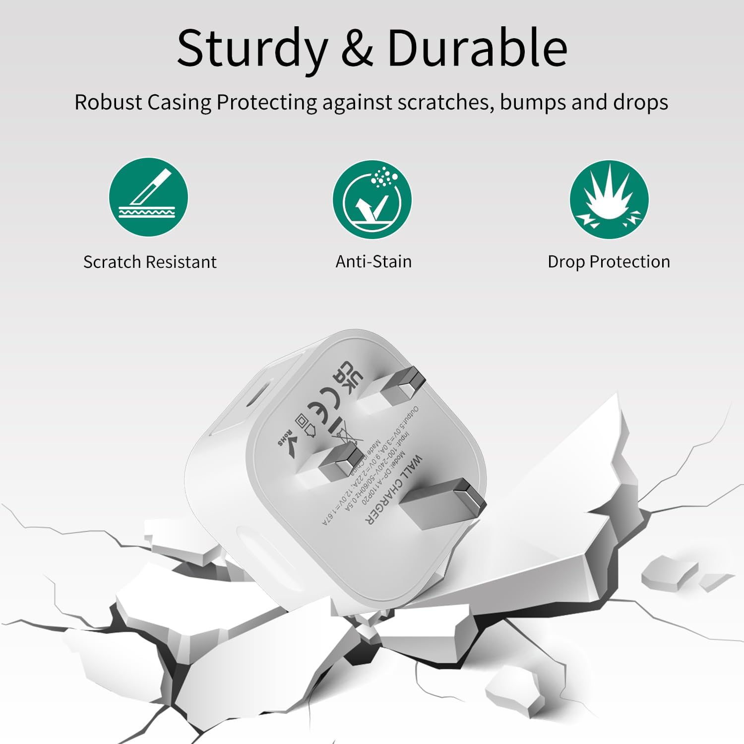 Thumbnail 4 de USB C Plug 3 Pack MFi Certified 20W UK Type Charger for iPhone & Galaxy ⚡