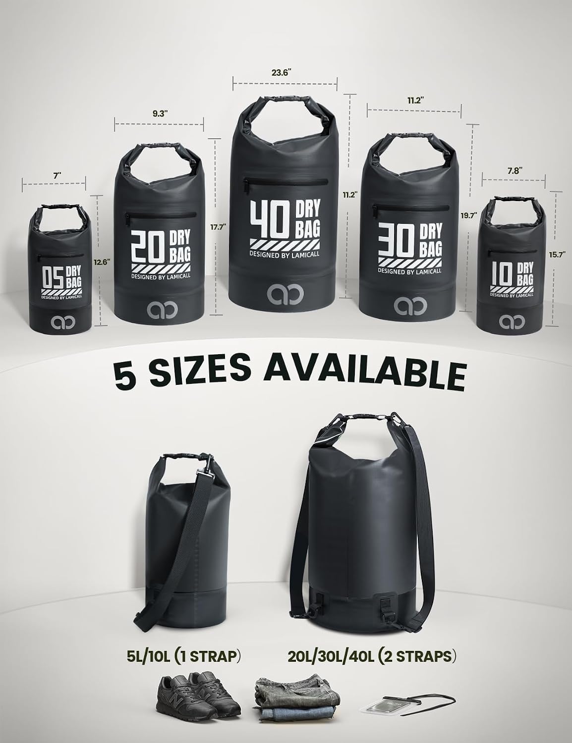 Thumbnail 1 de Lamicall Dry Bag 20L waterproof backpack