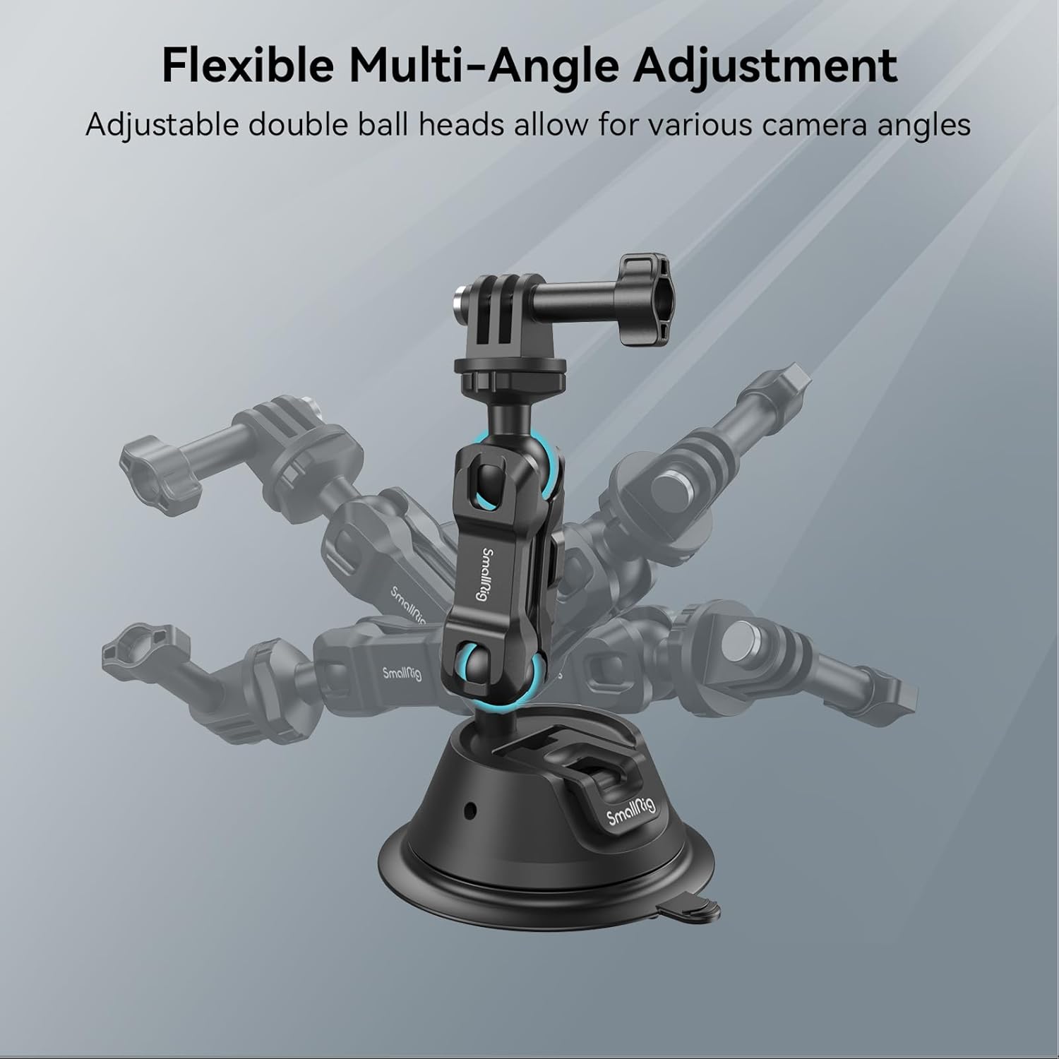 Detalle 2 de SMALLRIG 4193 supporto a ventosa doppio strato per action cam 360°