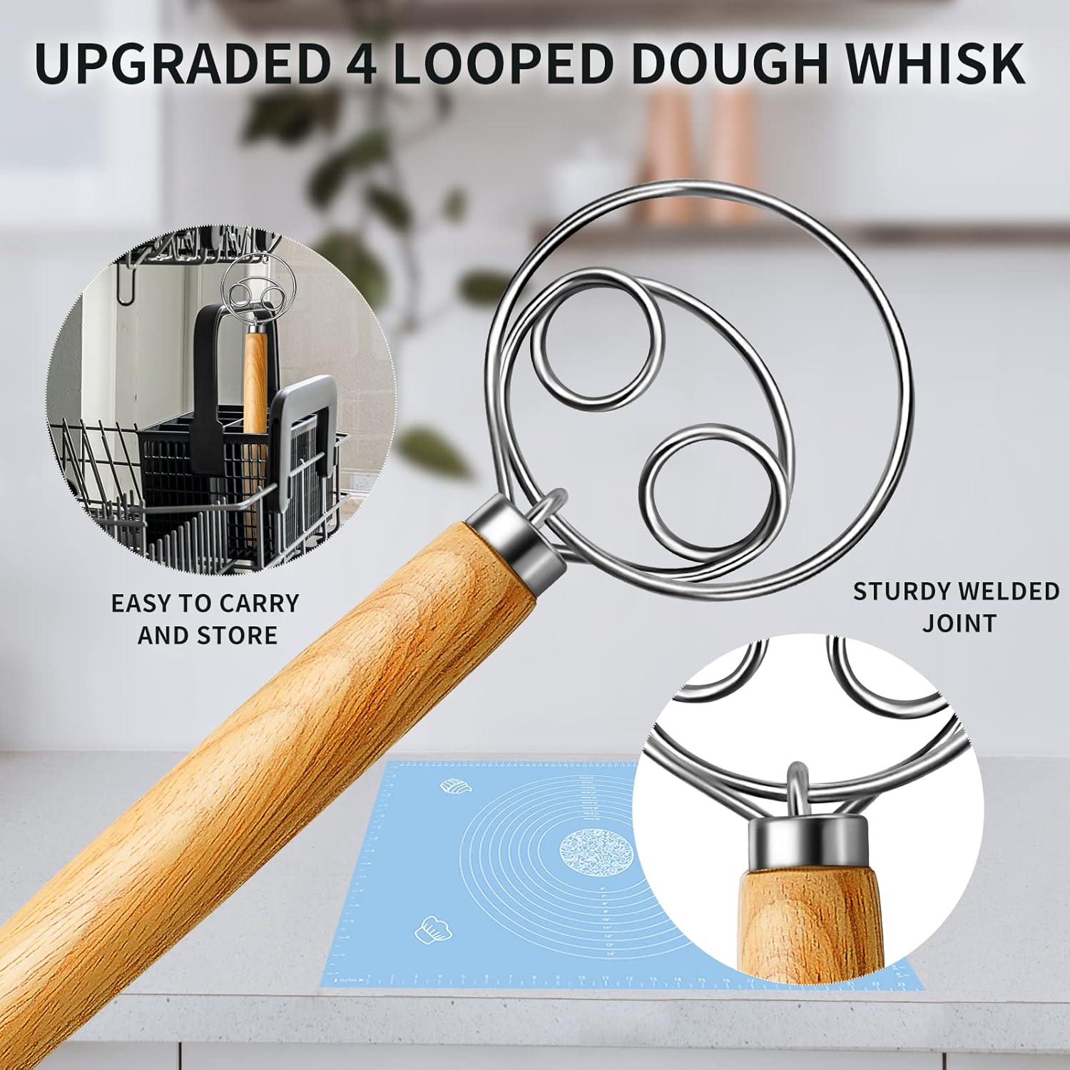 Thumbnail 1 de TEEVEA Danish Dough Whisk 12.99 in