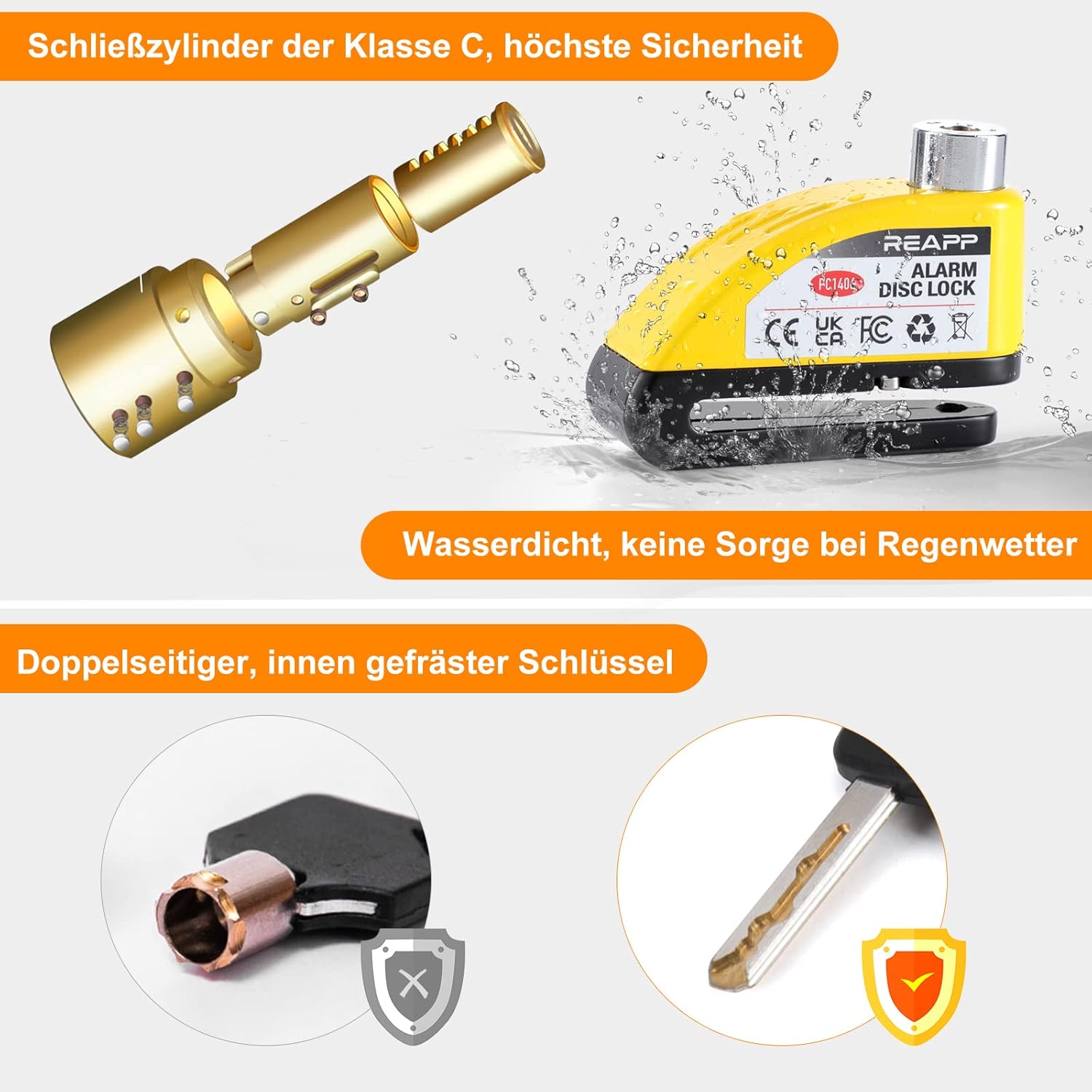 Thumbnail 6 de REAPP Bremsscheibenschloss 110 dB 🔒