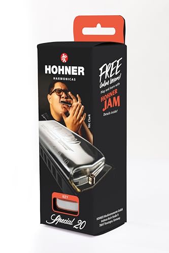 Detalle 1 de Hohner Special 20, harmonica en do à plaques encastrées et sommier plastique